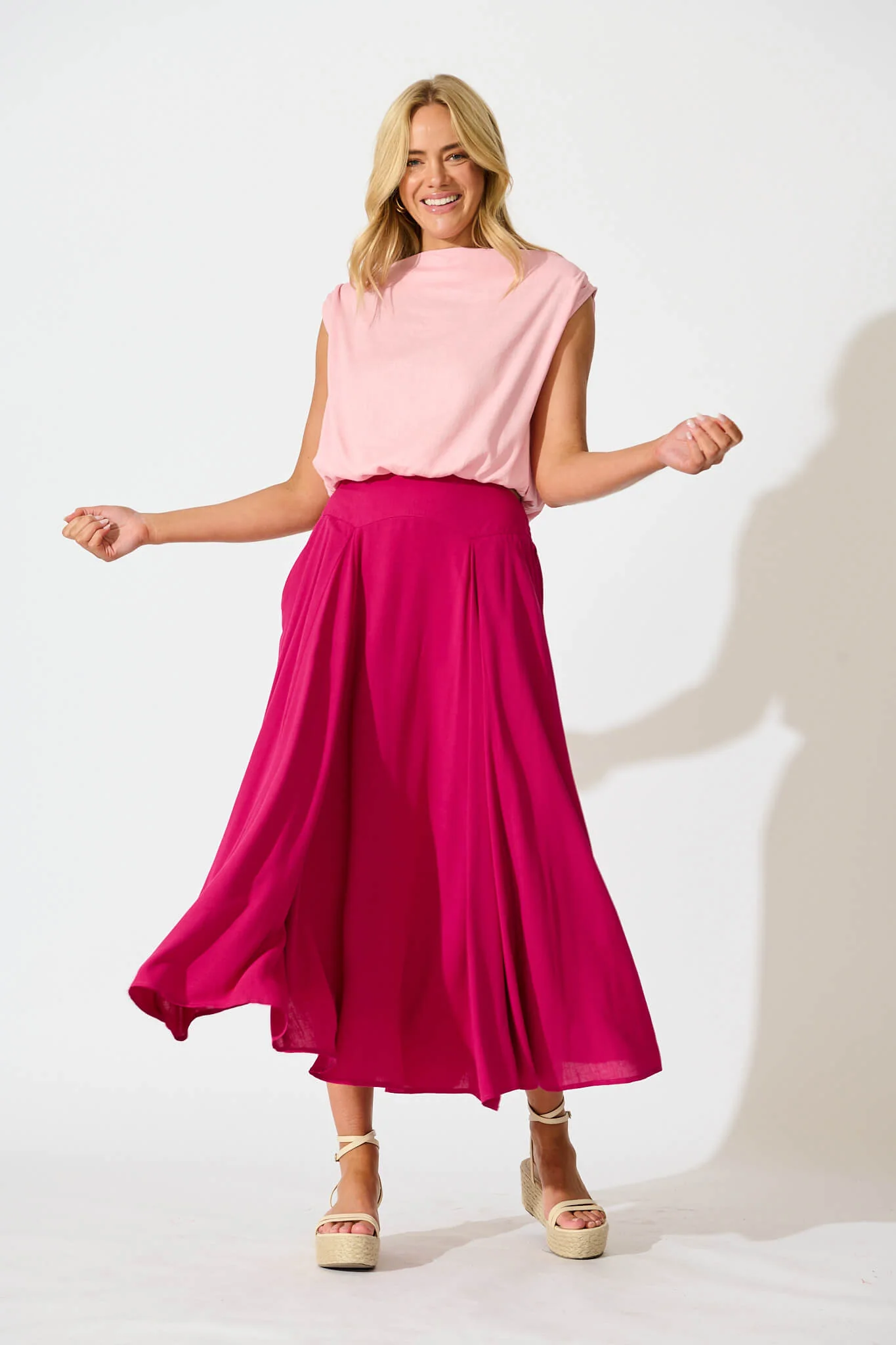 Brandsy Maxi Skirt Fuchsia - Image 4