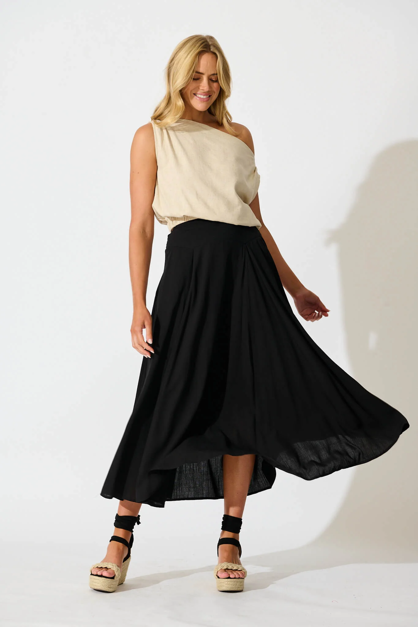 Brandsy Maxi Skirt In Black - Image 4