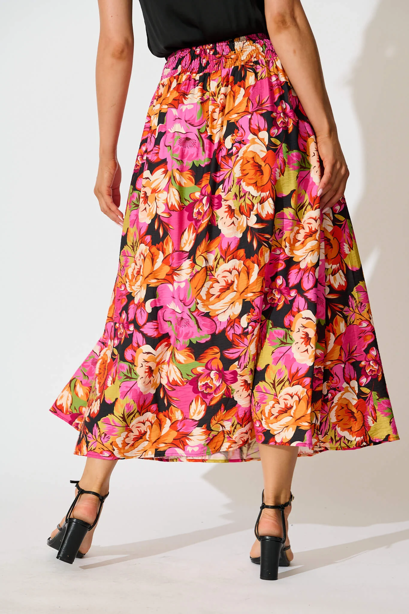 Brandsy Maxi Skirt In Multi Floral - Image 3