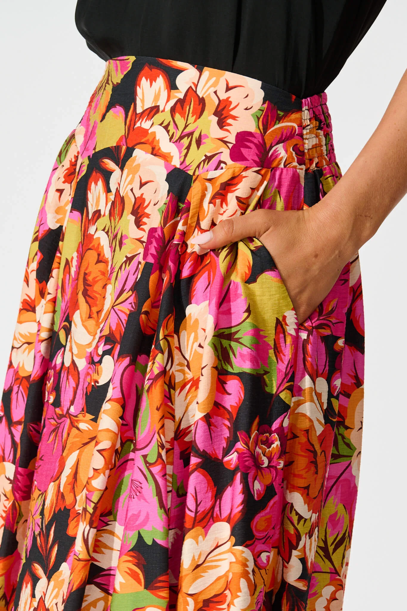 Brandsy Maxi Skirt In Multi Floral - Image 5