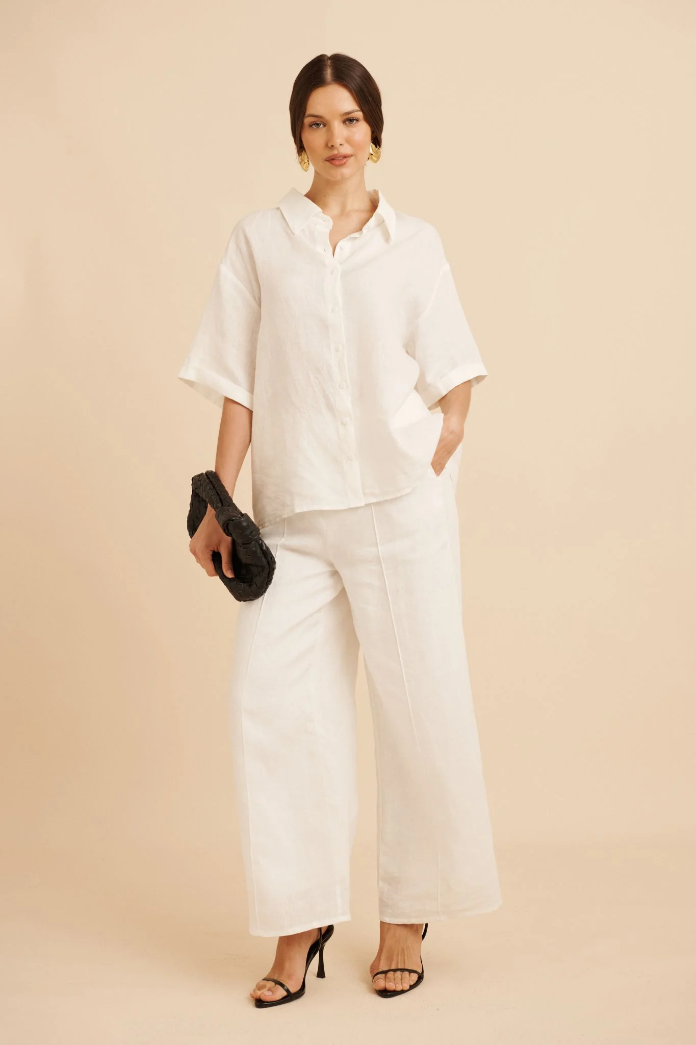 Breeze Shirt in White Linen - Image 6