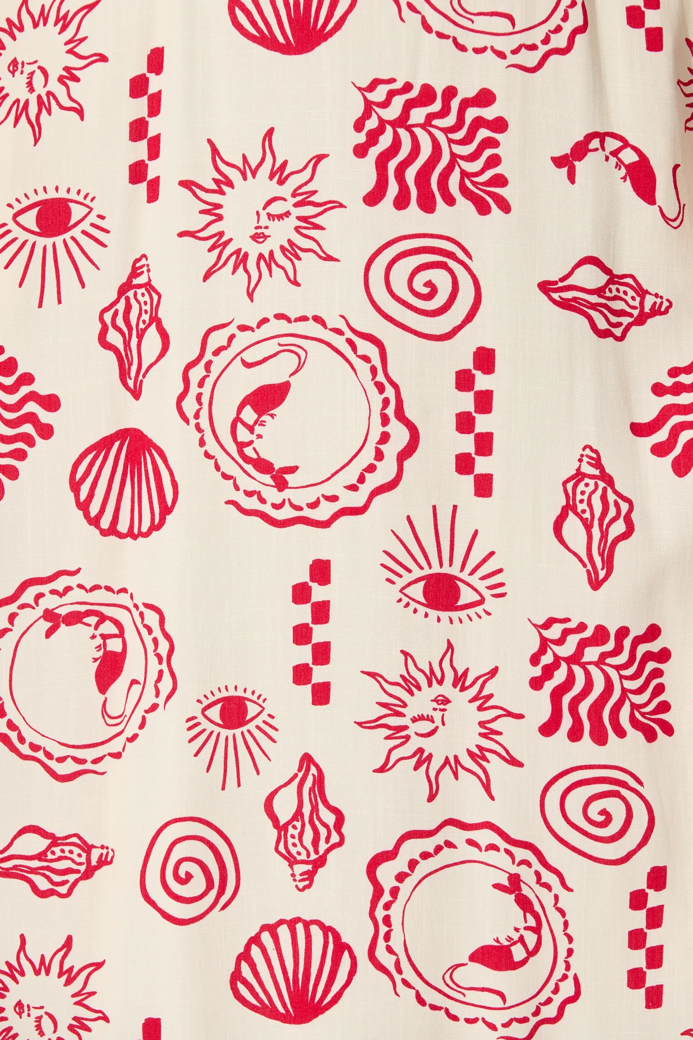 Briella Midi Sundress in Cream with Red Print - Image 6