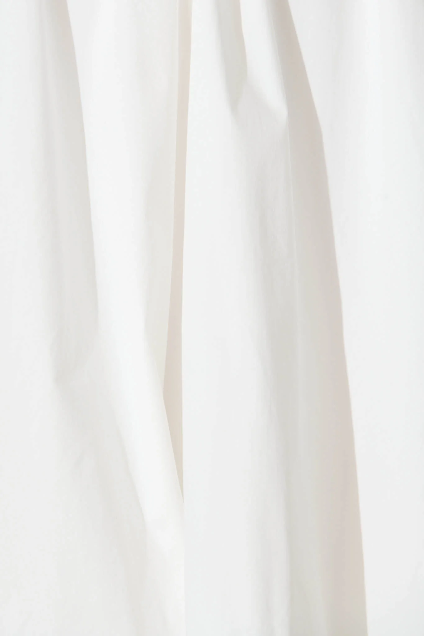 Bryson Bubble Hem Dress in White Cotton - Image 6