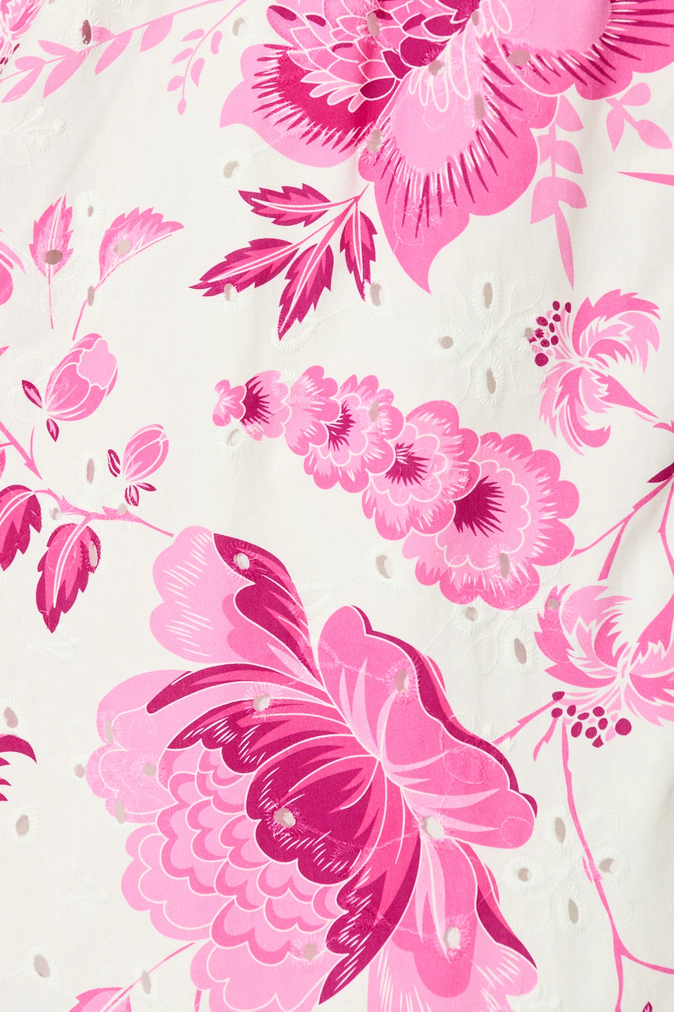 Caisy Dress in White with Purple Floral Cotton - Image 6
