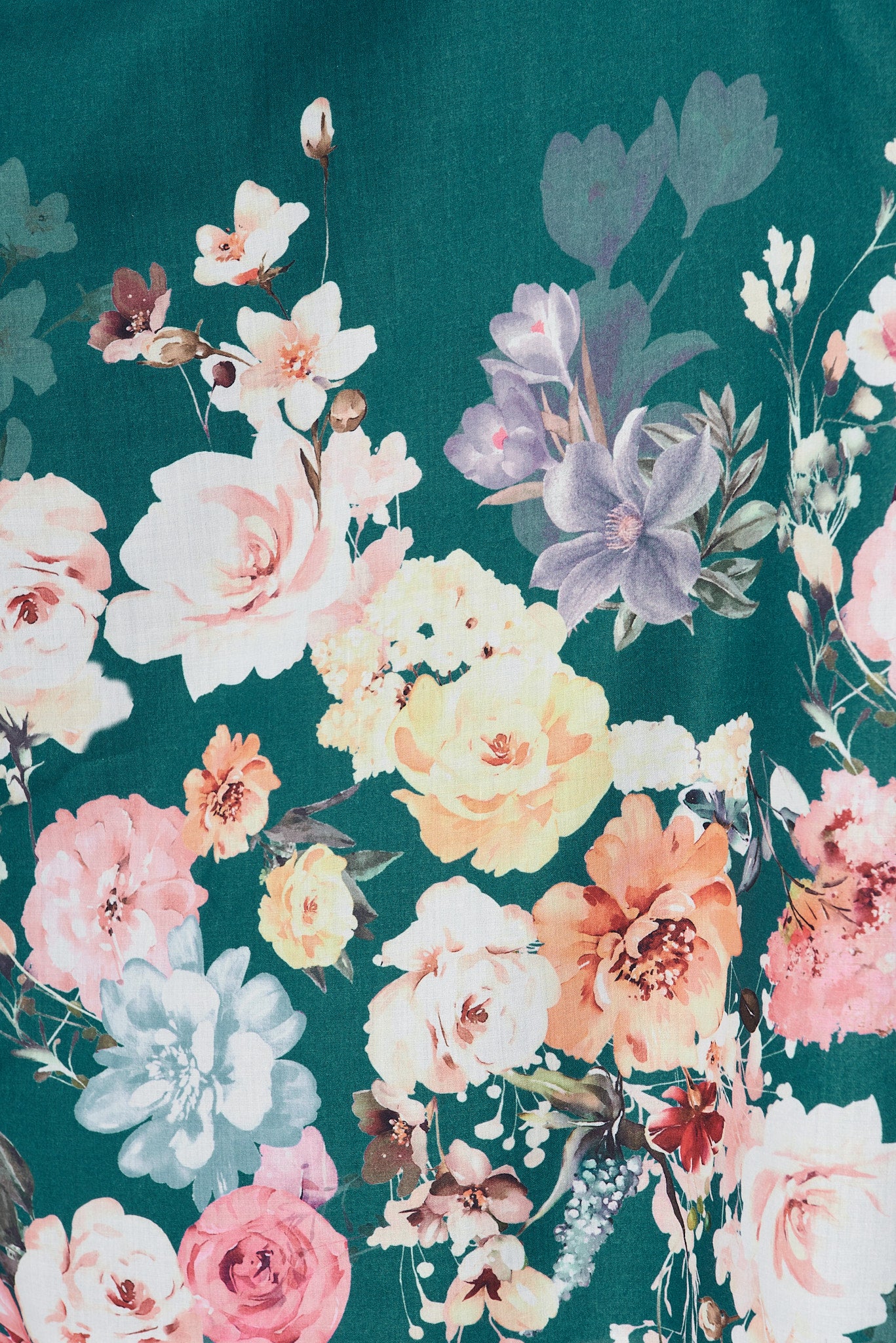 Camie Maxi Dress In Teal With Orange Floral - Image 6