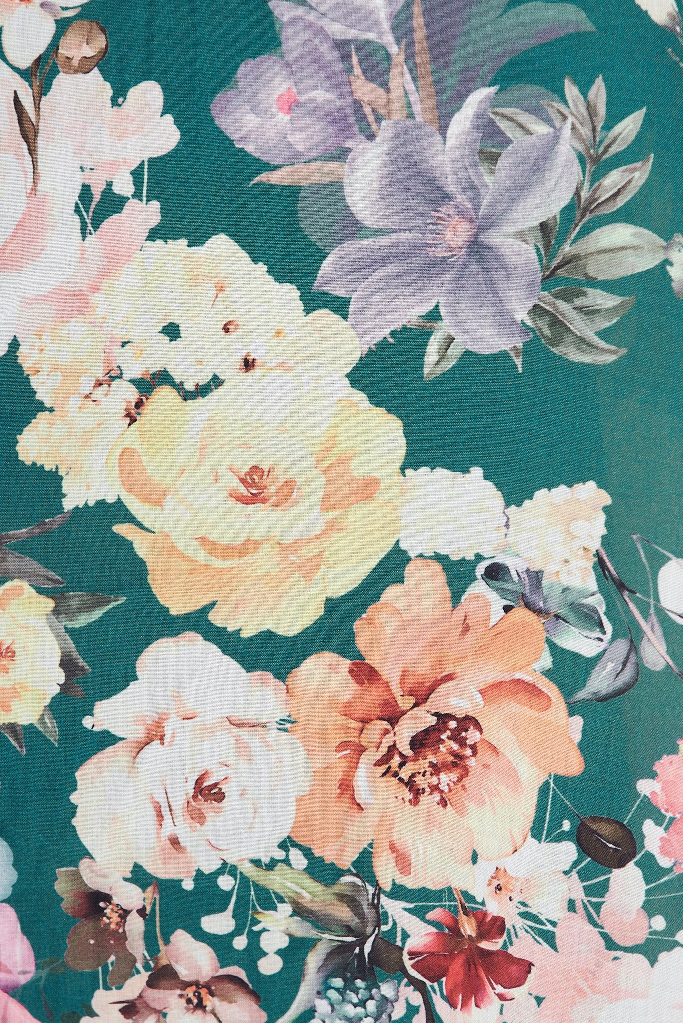 Camille Maxi Dress In Teal With Orange Floral - Image 6
