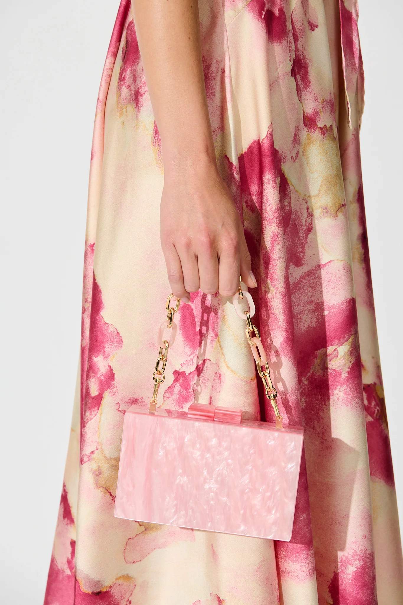 Candice Clutch in Pearlescent Pink - Image 7