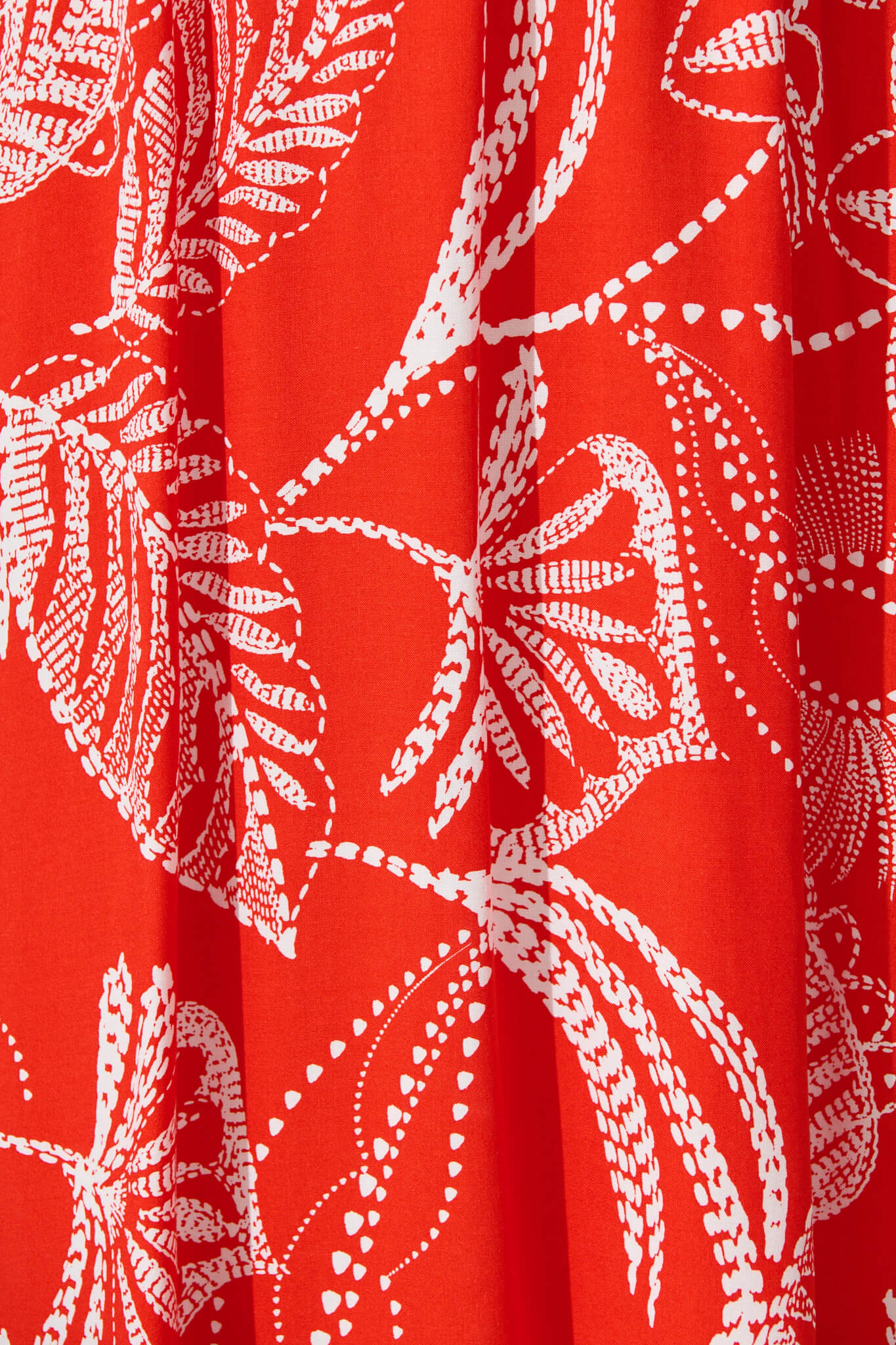 Candie Midi Dress In Red with White Print - Image 10