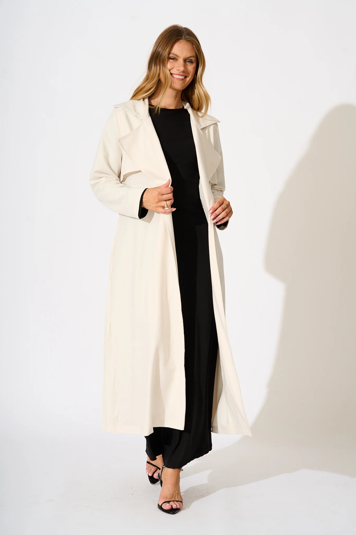Captivating Trench Coat in Beige - Image 7