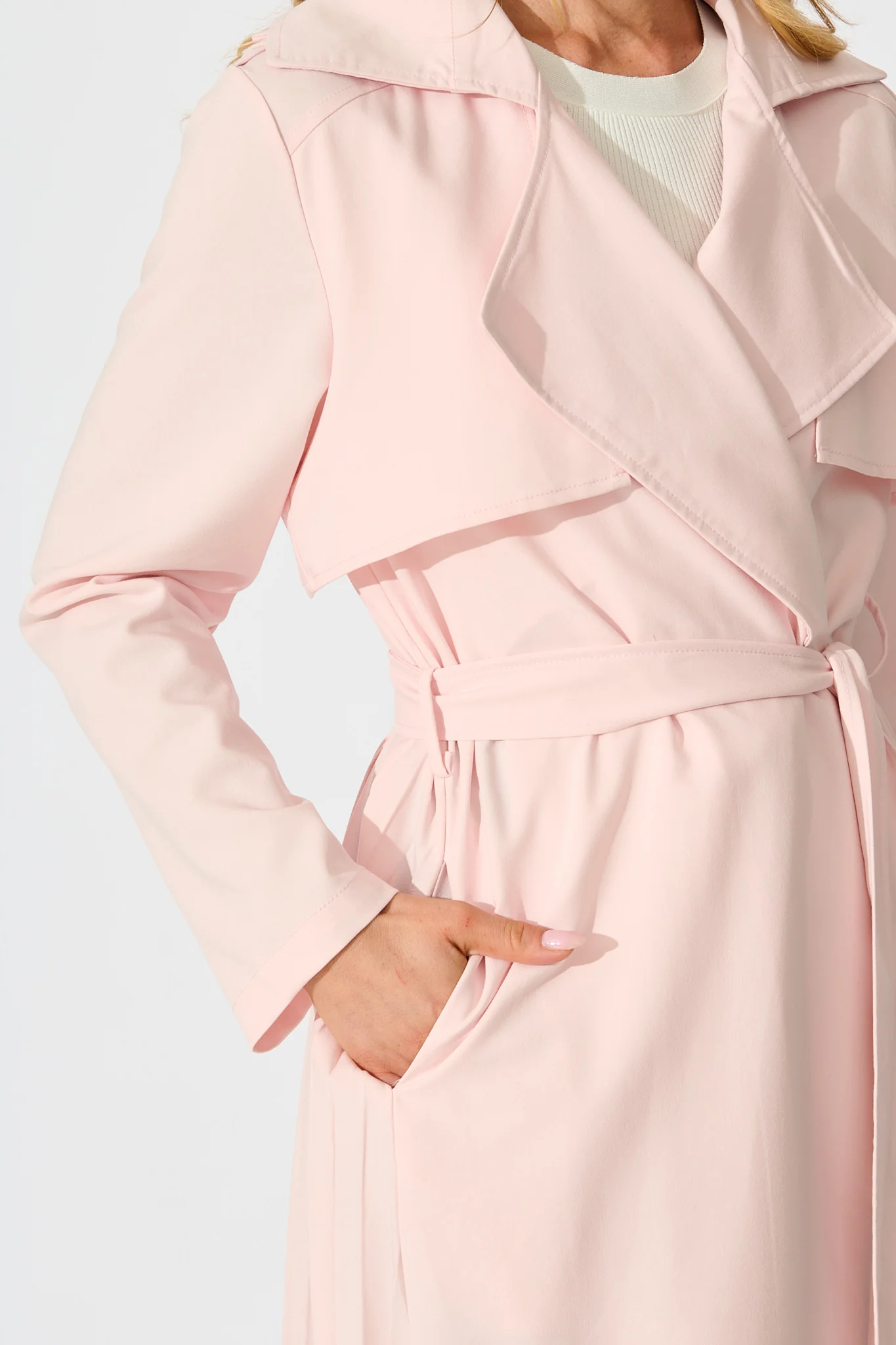 Captivating Trench Coat in Blush - Image 7