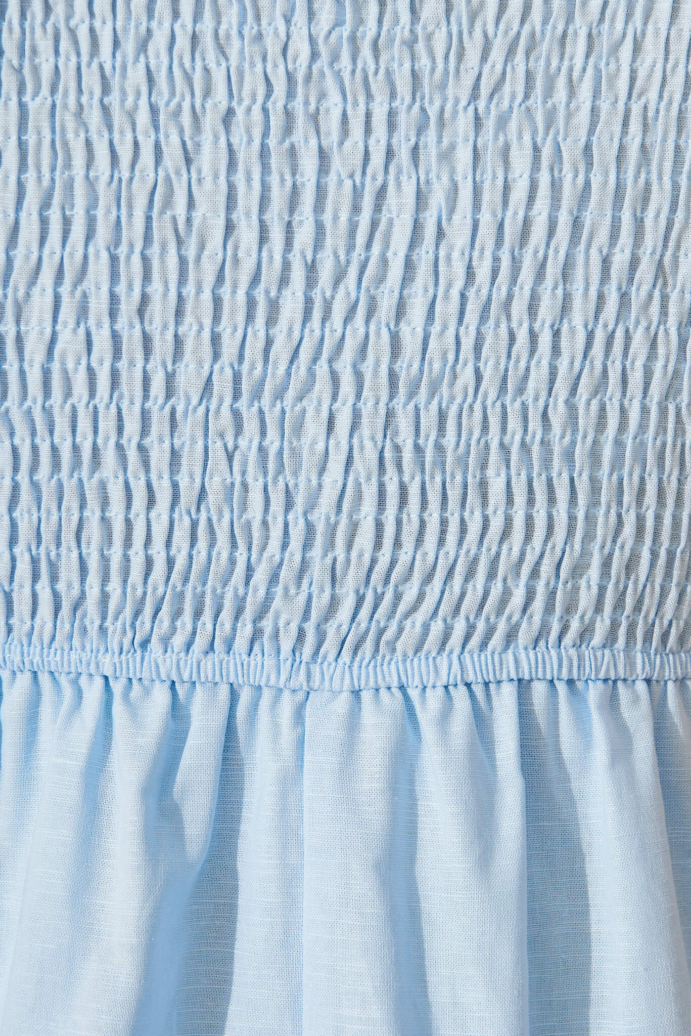 Caribbean Midi Dress In Pale Blue Cotton Linen - Image 6