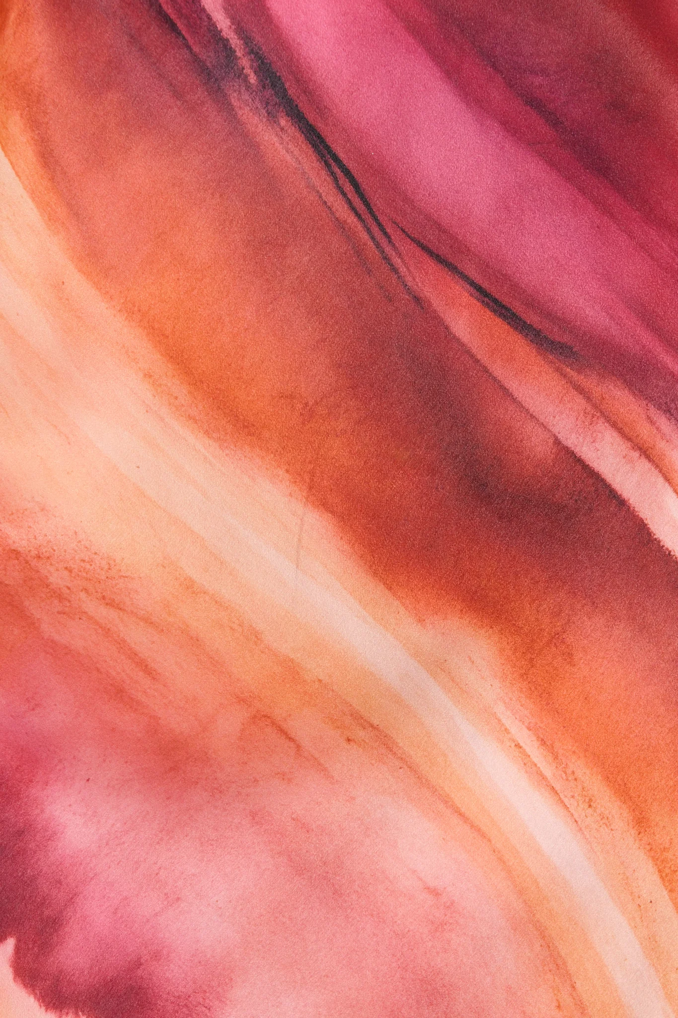 Carmel Maxi Dress in Pink with Red Watercolour Satin - Image 6