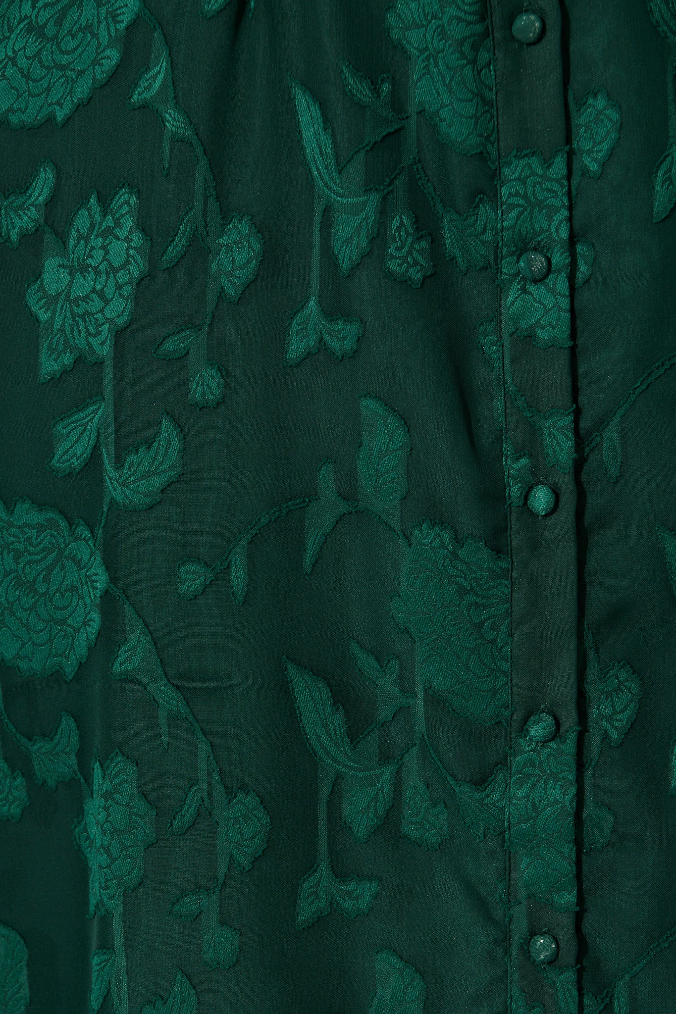 Carolina Midi Dress in Emerald Floral Burnout Chiffon - Image 6