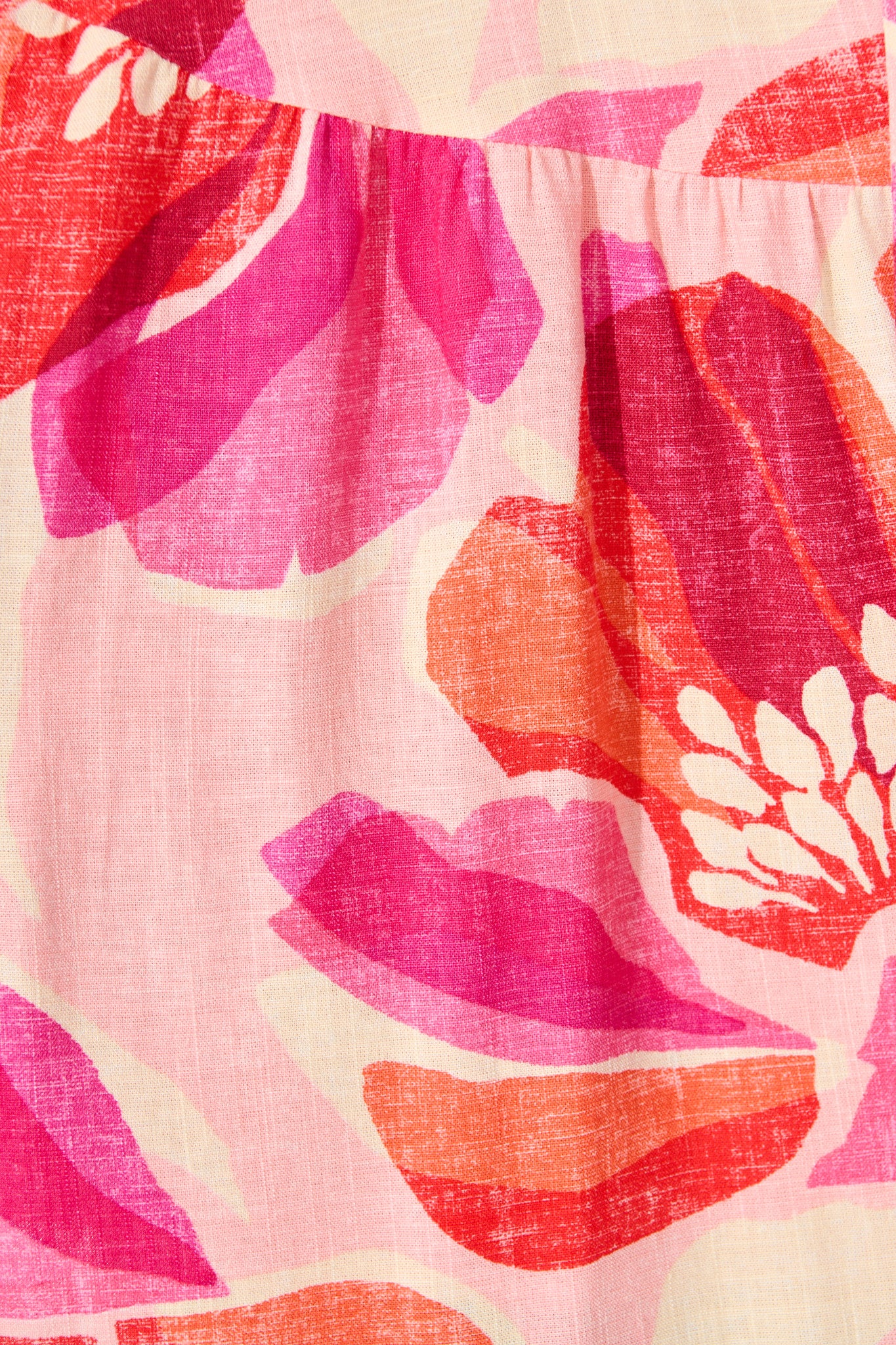 Celeste Bloom One Shoulder Dress in Multi Blush Floral Linen Blend - Image 7