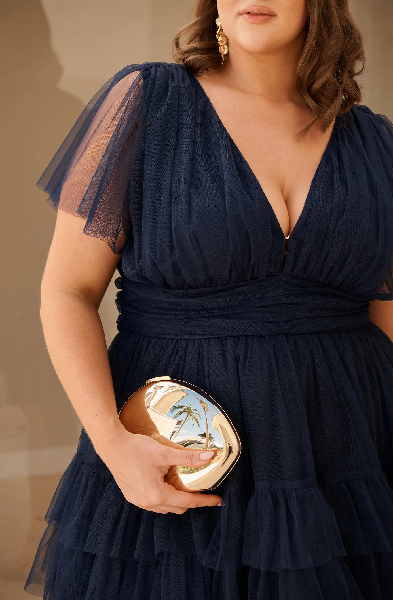 Celeste Clutch in Gold Metallic - Image 4