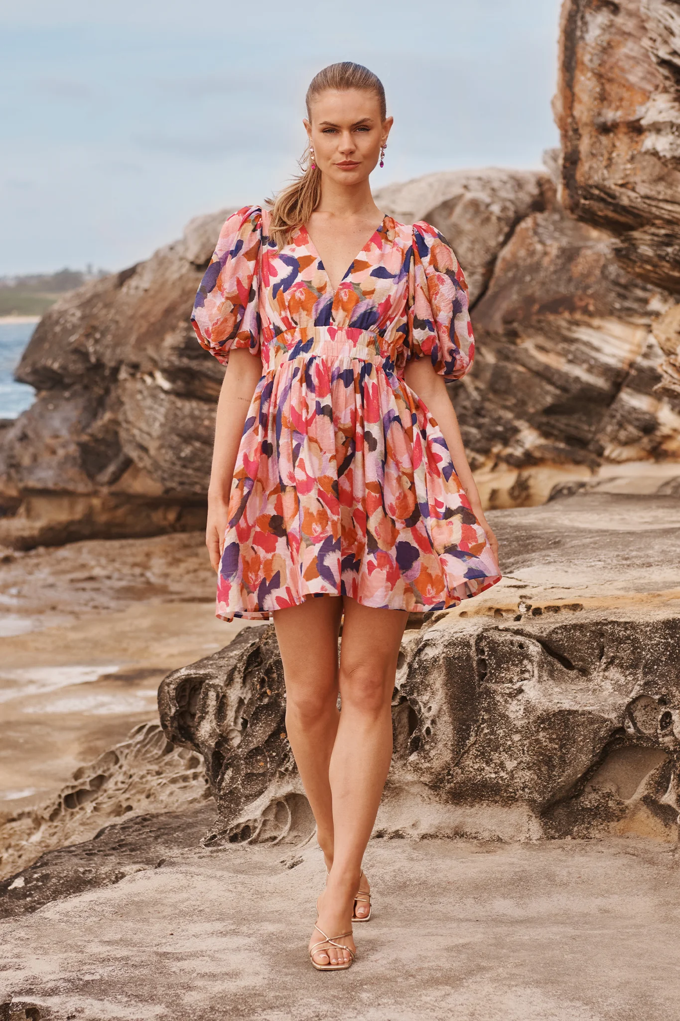 Champagne Nights Dress in Multi Print - Image 3