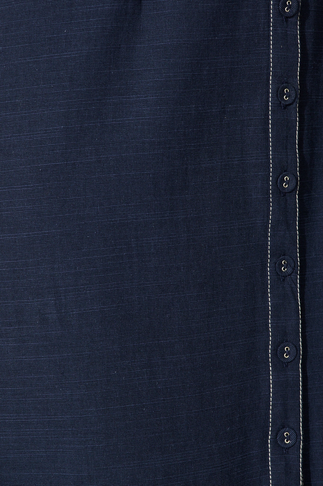 Christiana Maxi Shirt Dress In Navy Linen Blend - Image 6