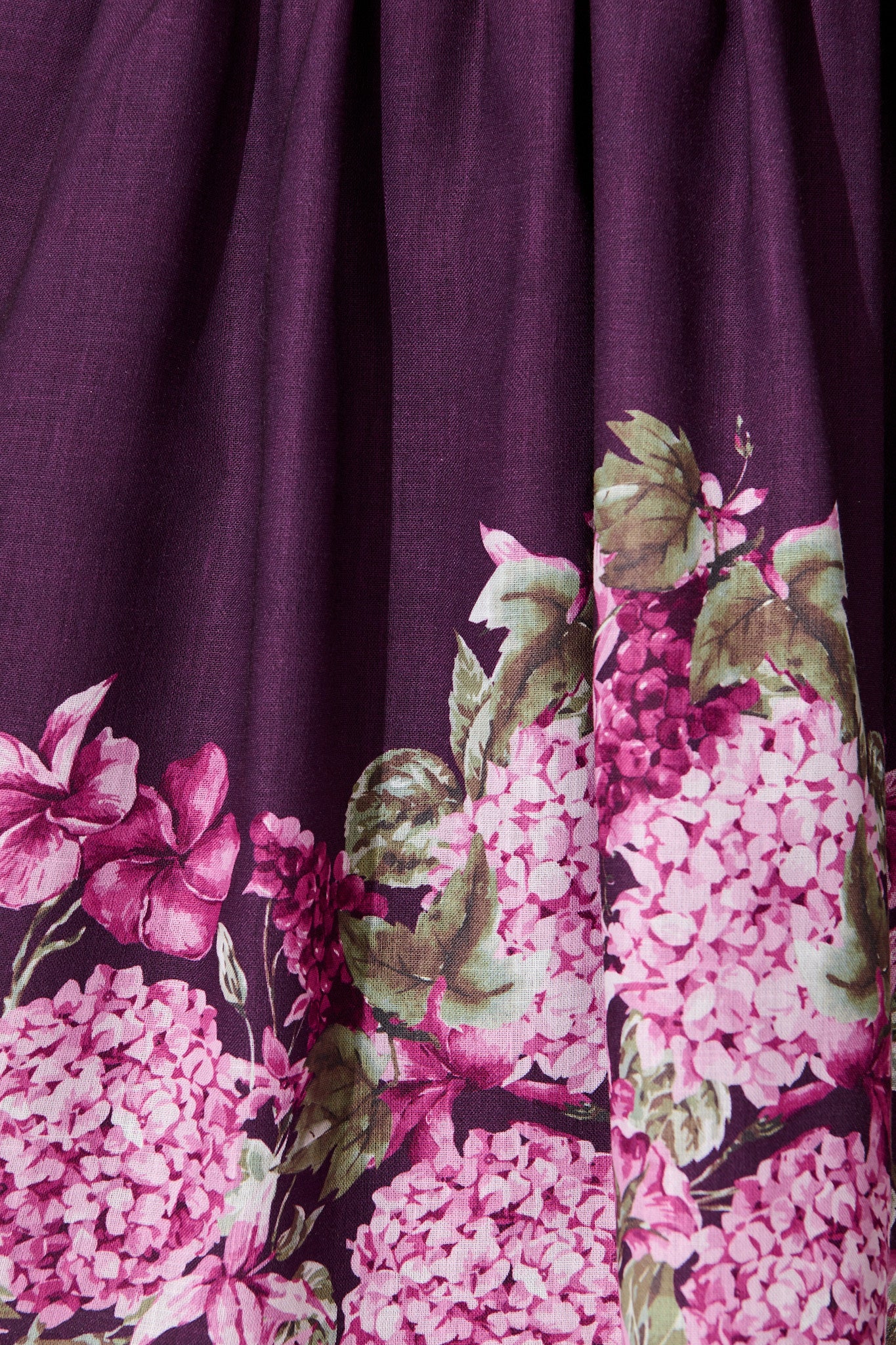 Clarion Dress in Plum Border Floral Linen Blend - Image 6