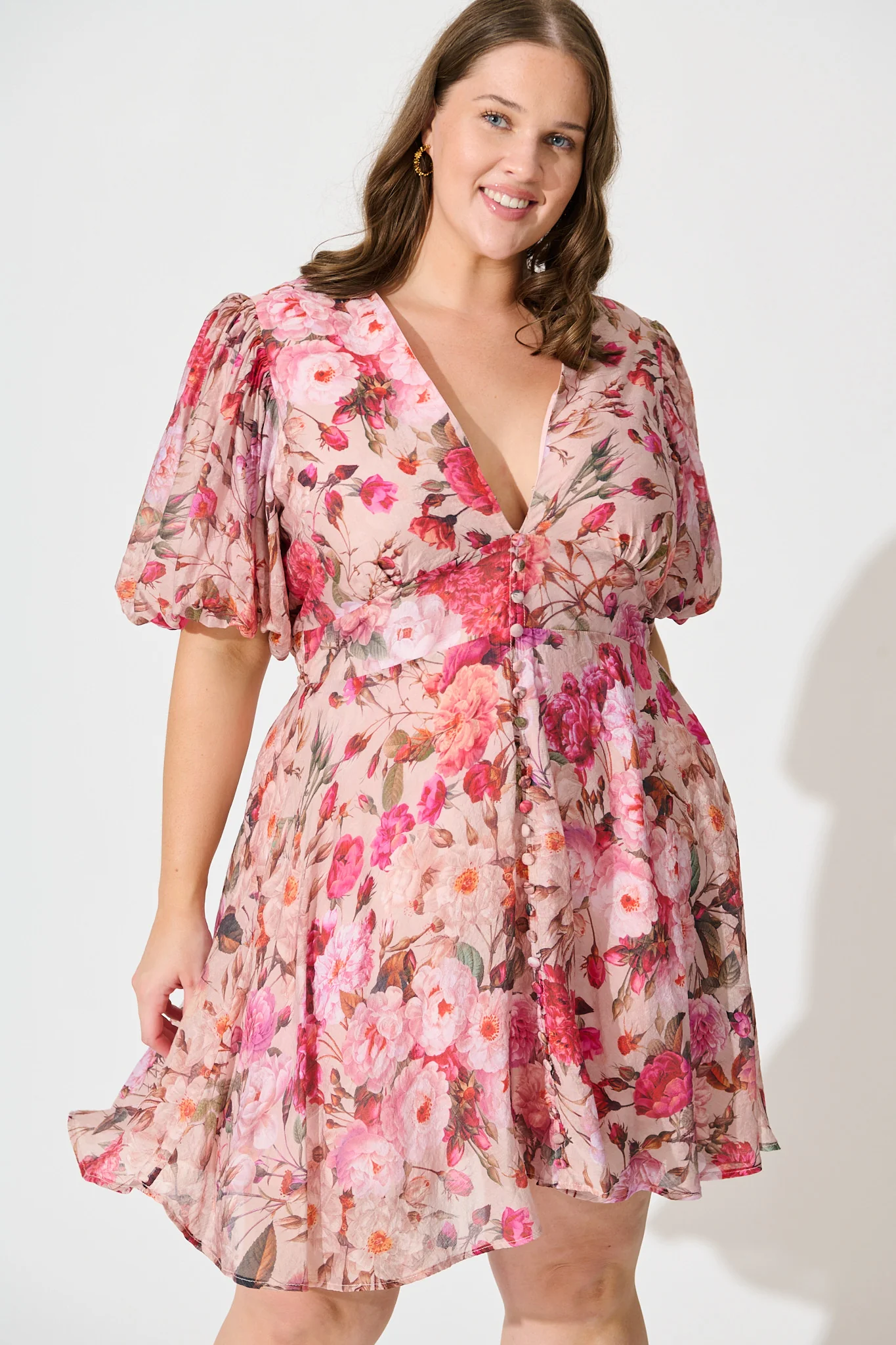 Clarissa Dress In Vintage Blush Floral Print - Image 6