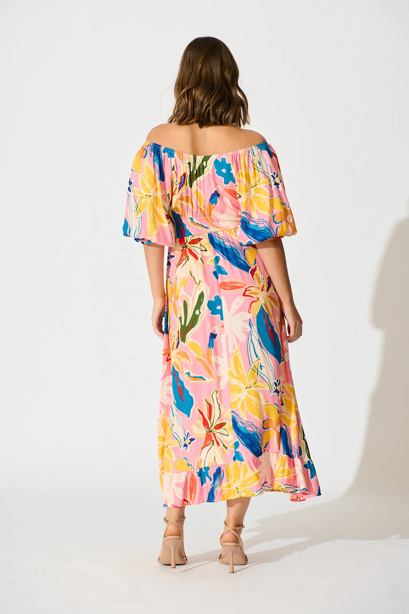 Corali Maxi Dress in Pink with Multi Print - Image 5