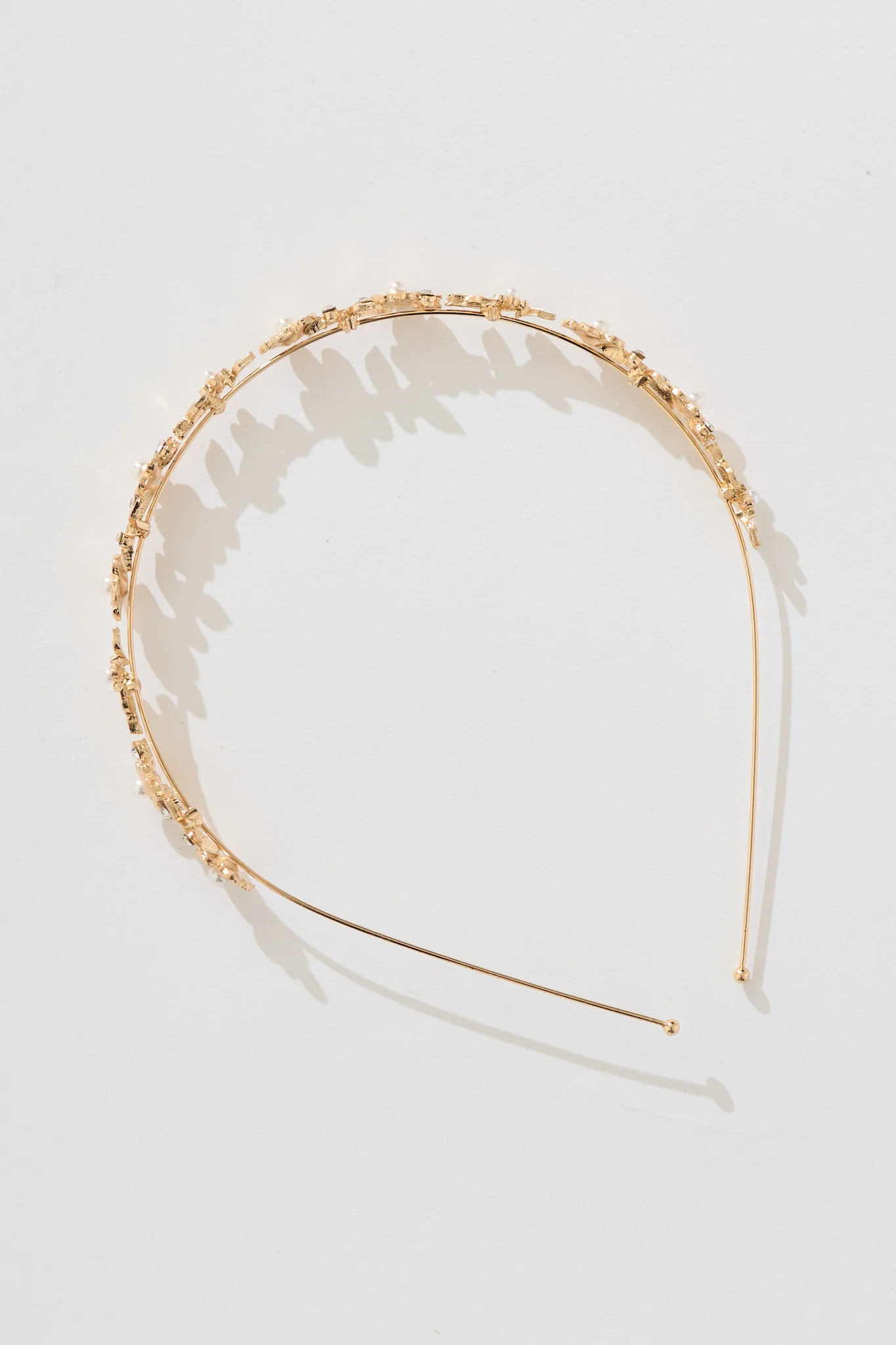 Cordelia Headband in Rose Gold with Pearl and Diamante - Image 2