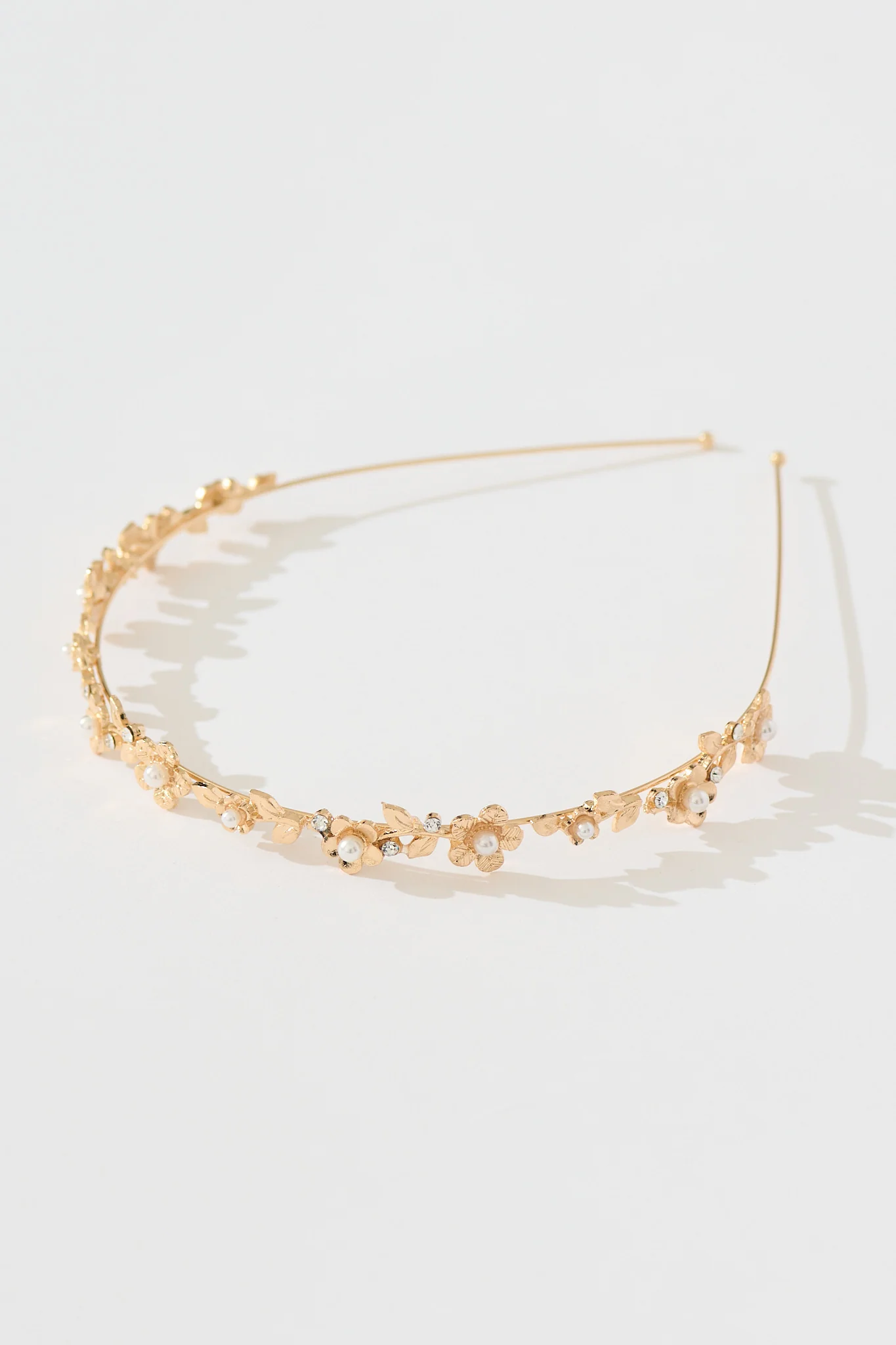 Cordelia Headband in Rose Gold with Pearl and Diamante - Image 3