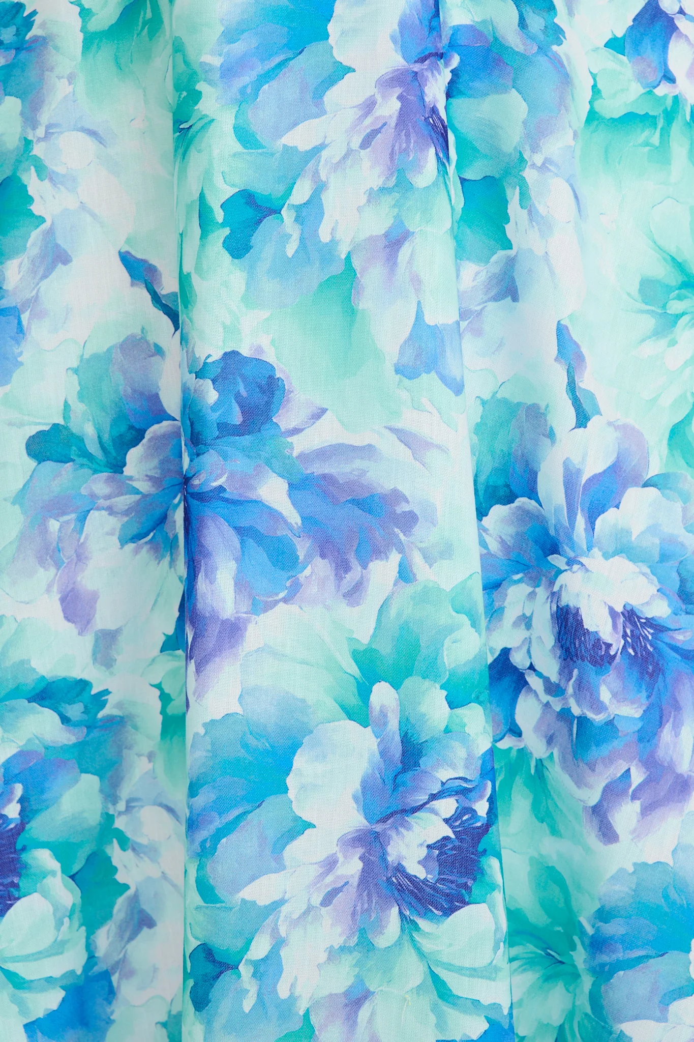 Countess Maxi Dress in Blue Floral Linen Blend - Image 6