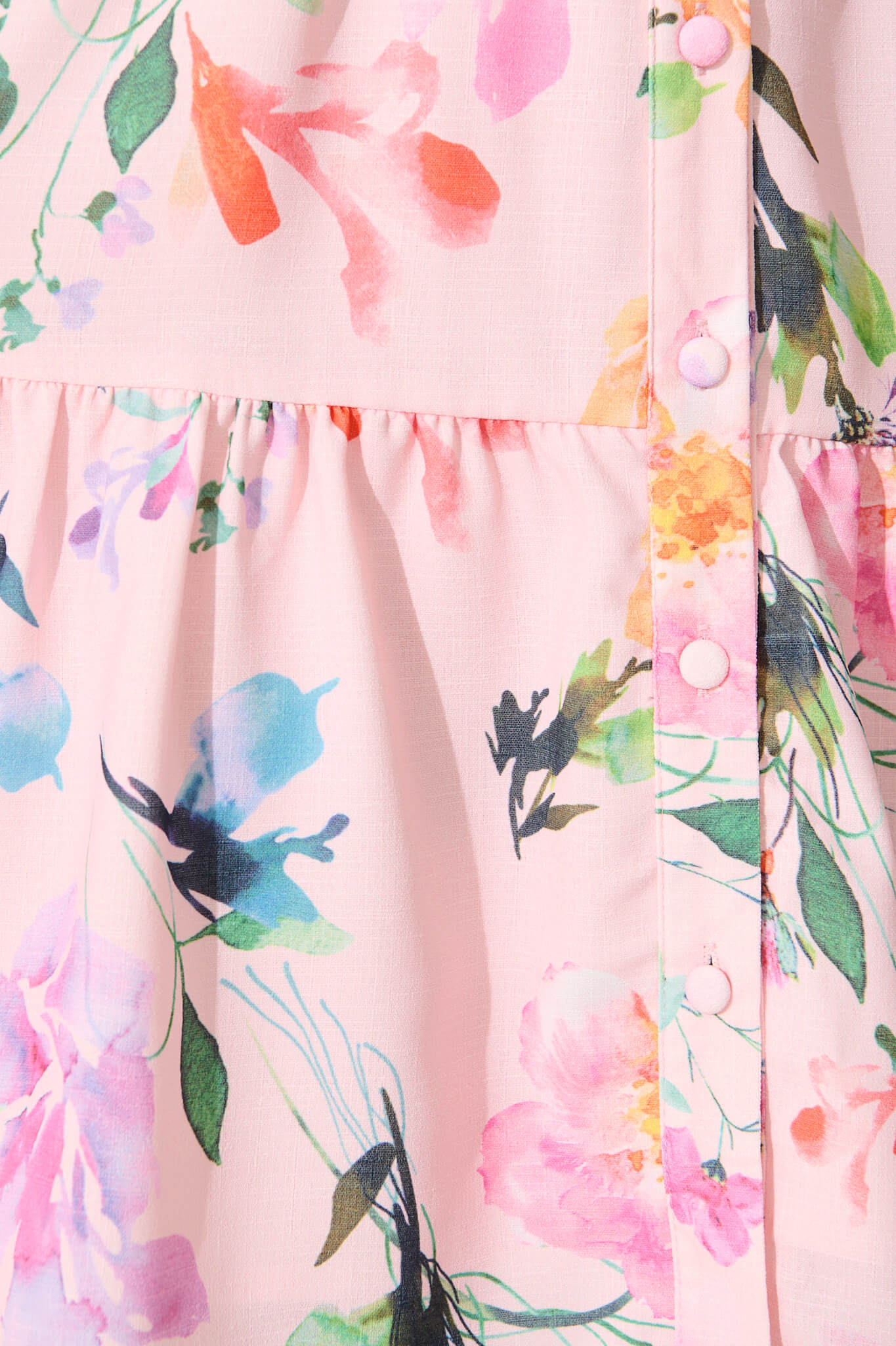 Courtney Shirt Dress In Pink with Multi Floral - Image 6