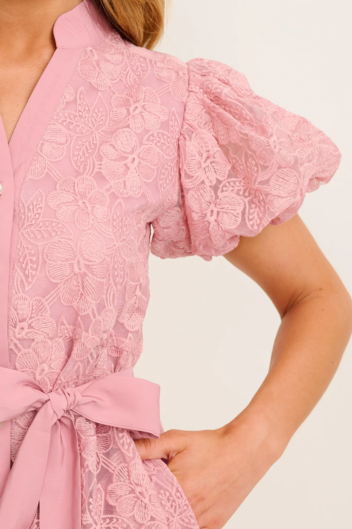 Couture Dreams Dress in Dusty Pink Lace - Image 5