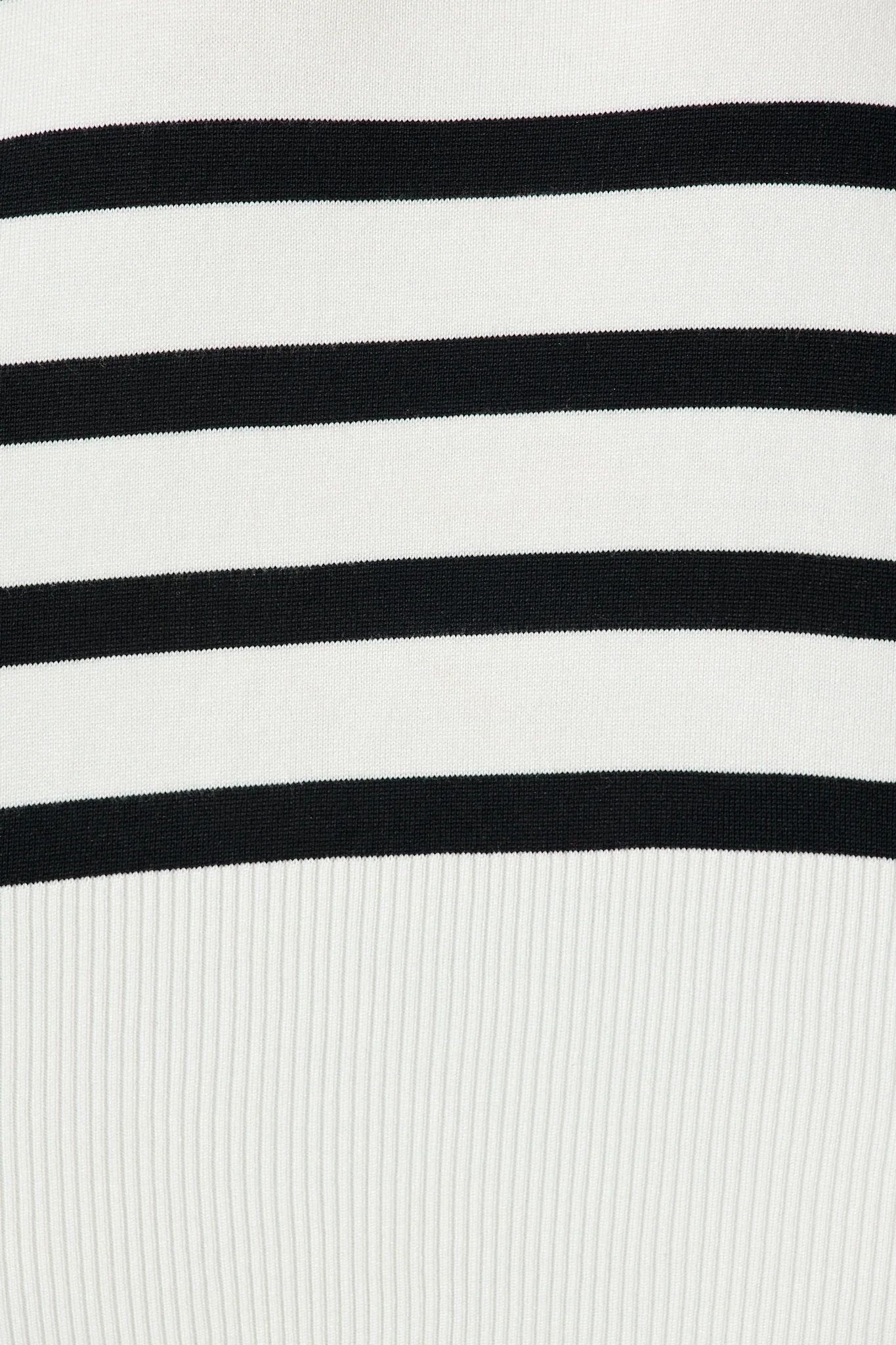 Dania Knit in White with Black Stripe Cotton Blend - Image 6