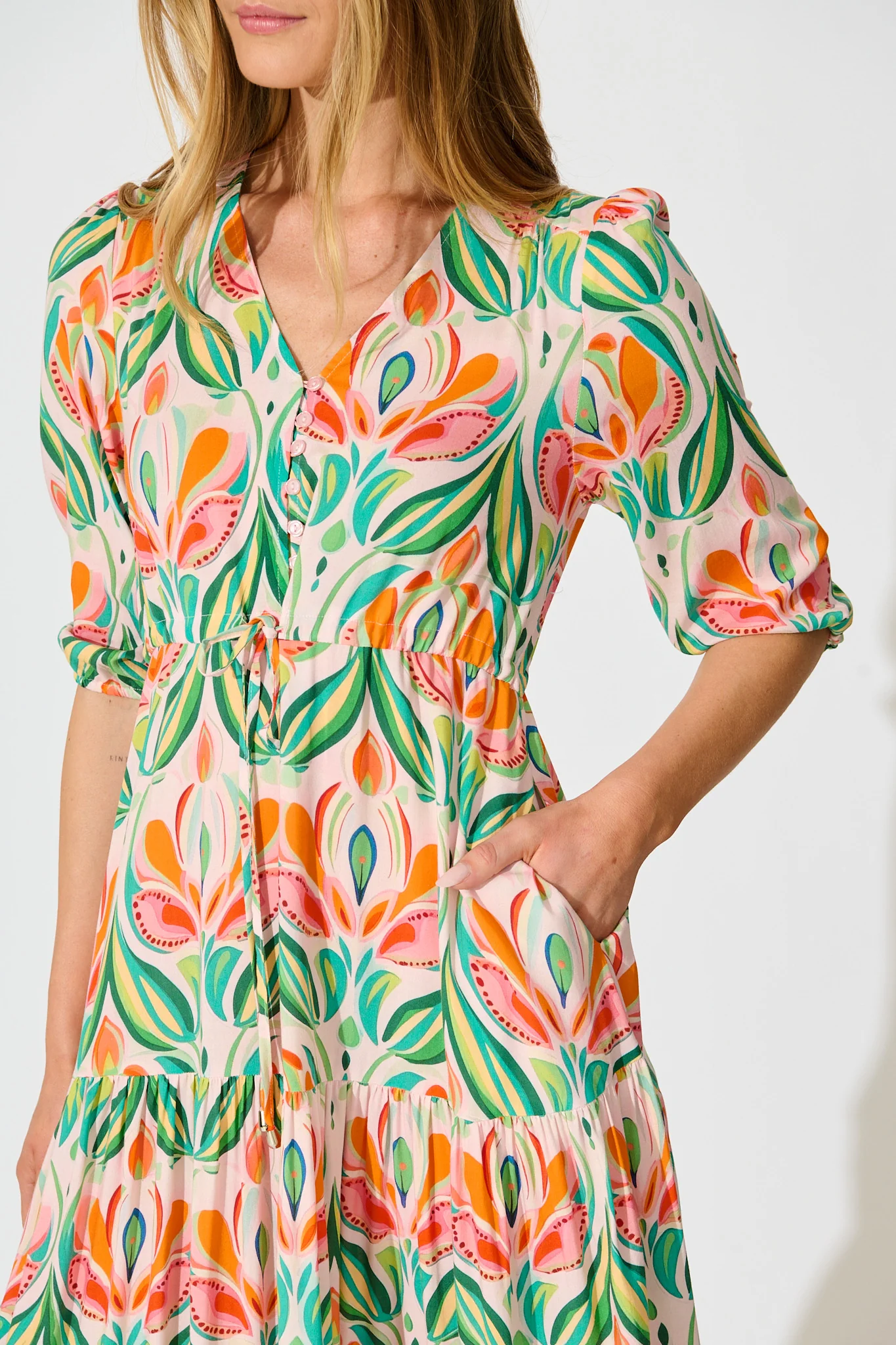 Danielle Maxi Dress in Multi Print - Image 6