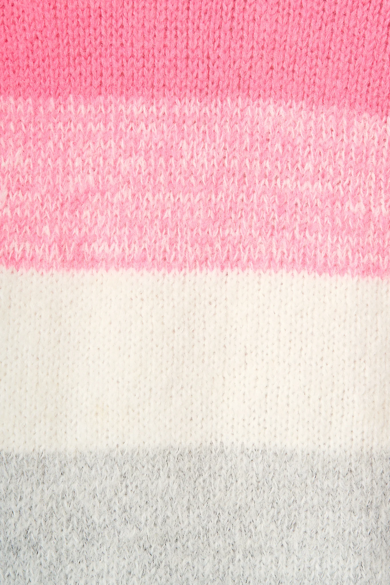 Darbie Knit Cardigan in Pink with Grey Stripe Wool Blend - Image 6