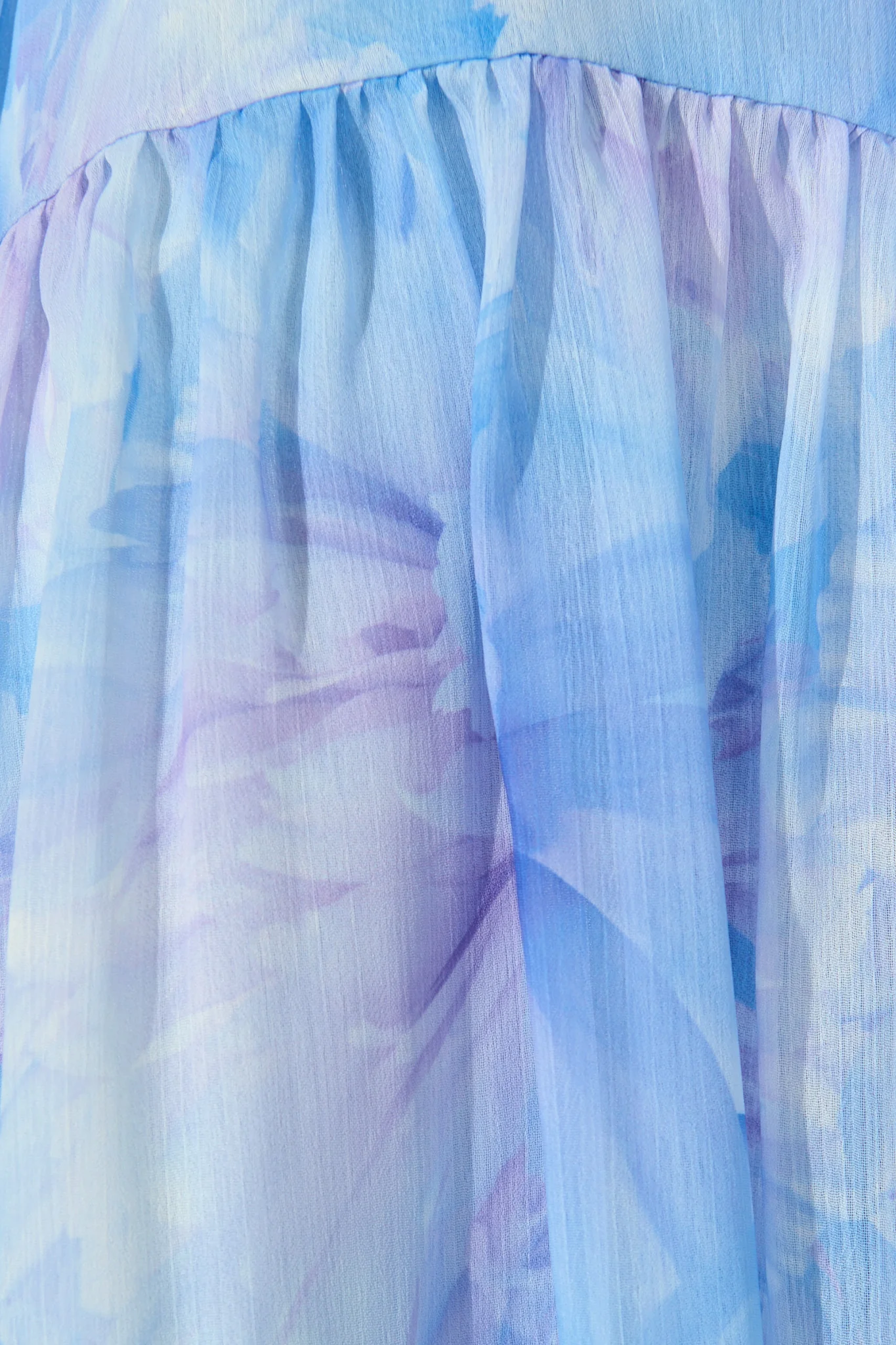Dawnfall Dress in Blue Floral Chiffon - Image 6