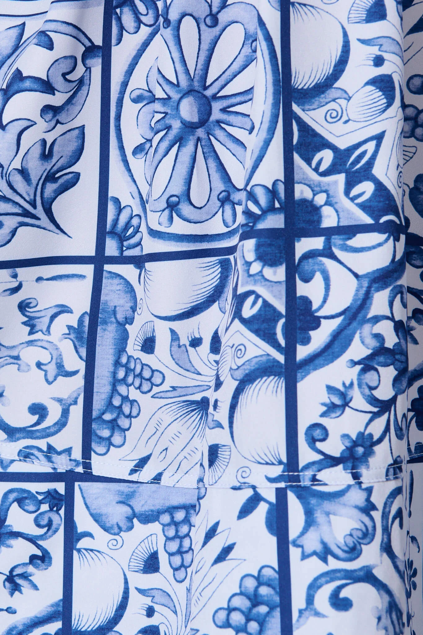 Daydream Dress In Blue Tile Print - Image 6