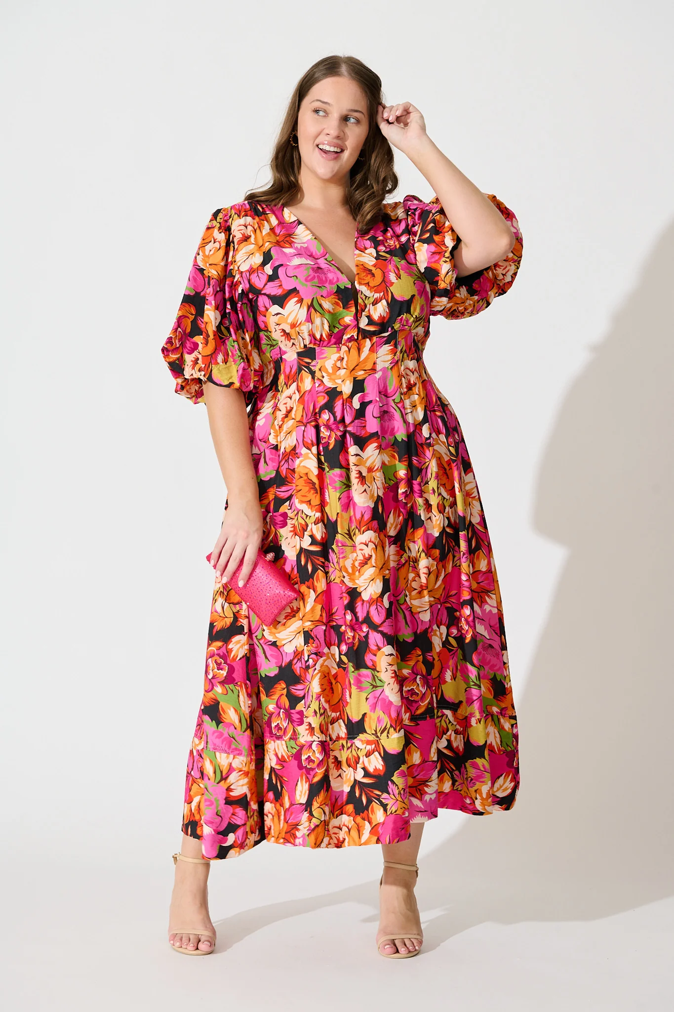 Daydreamer Midi Dress In Multi Floral - Image 7