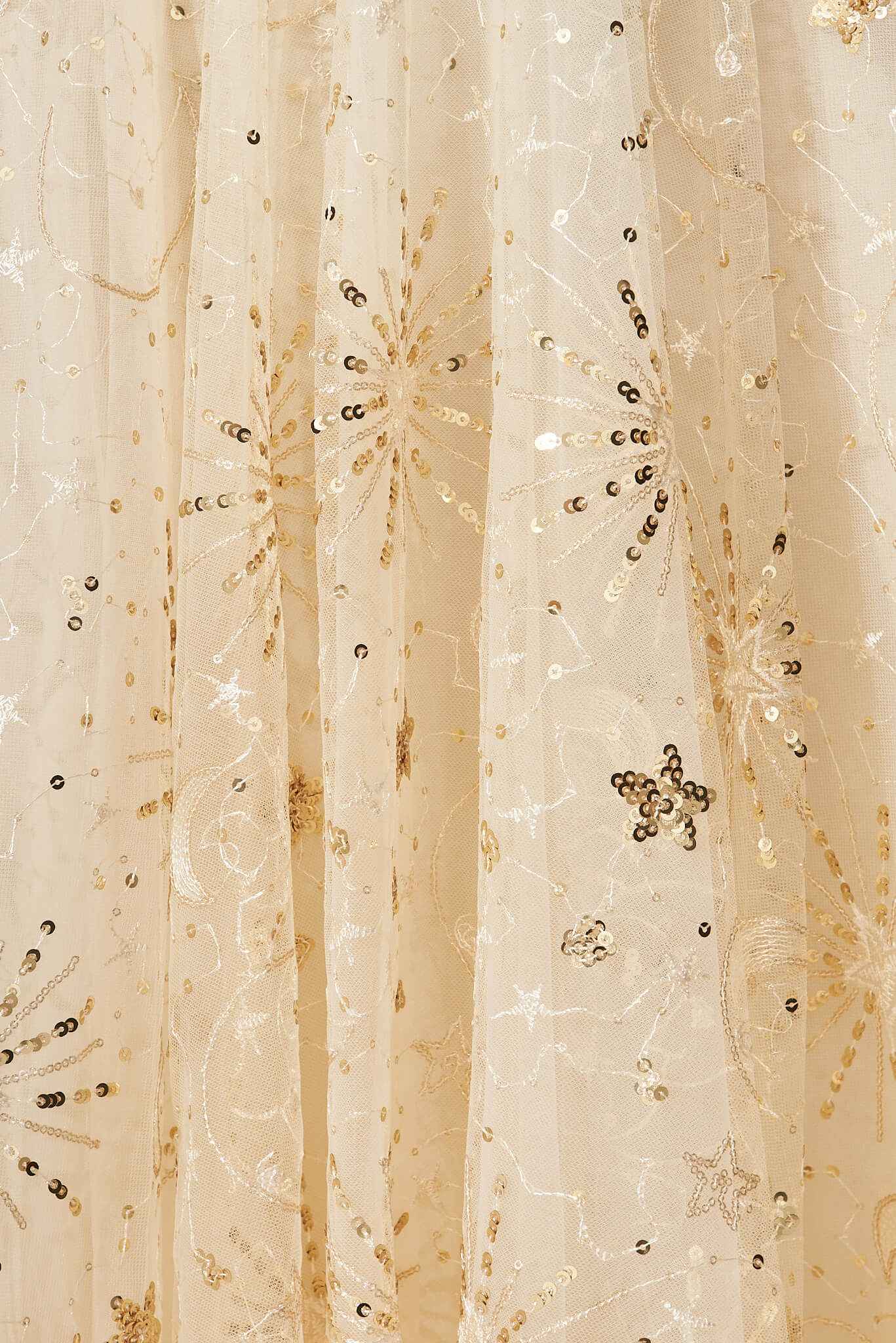 Dazzle Maxi Dress In Gold Sequin Tulle - Image 9