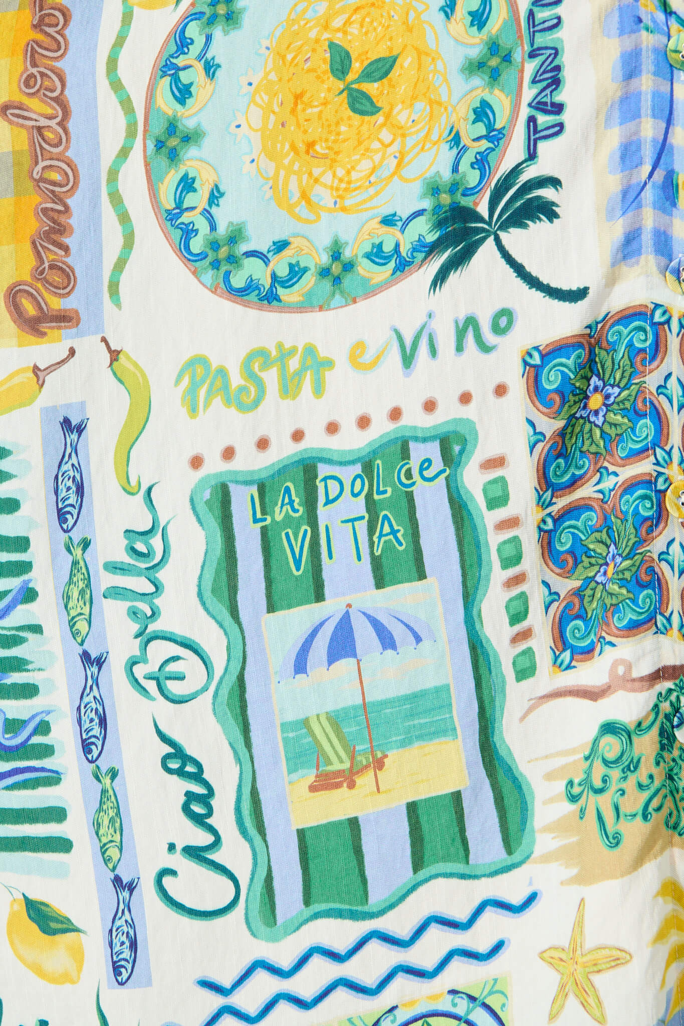 Dearest Midi Shirt Dress In Green Multi Border Print - Image 6