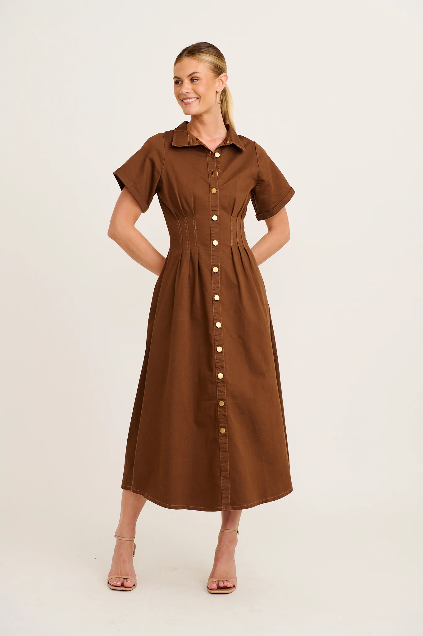 Denim Lover Maxi Dress in Chocolate Denim
