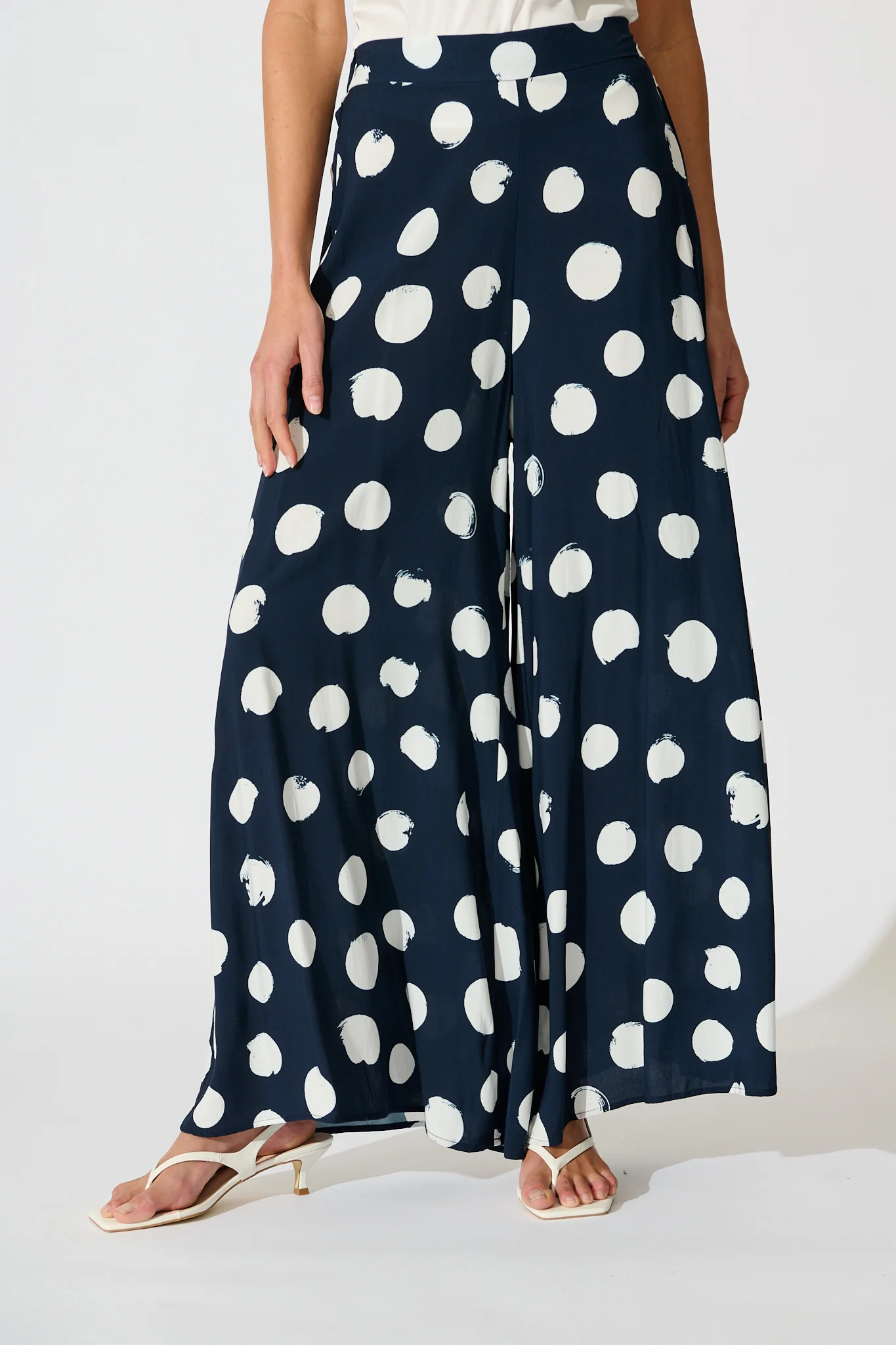 Denver Pant in Navy with White Spot