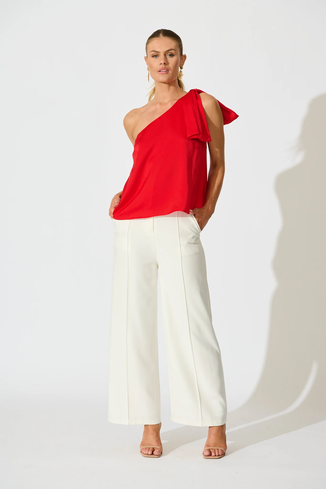 Denzel Top in Red Satin - Image 7