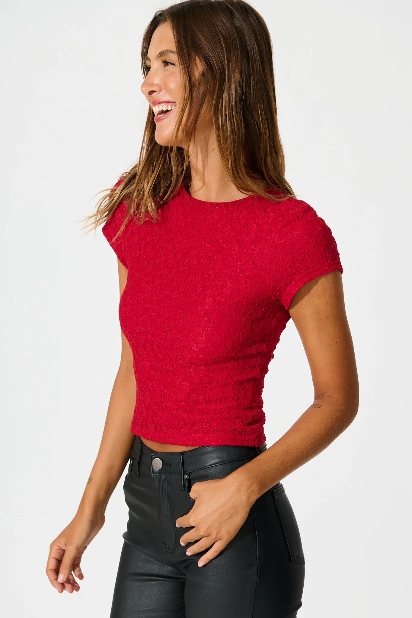 Devoted Top in Red Lace - Image 2