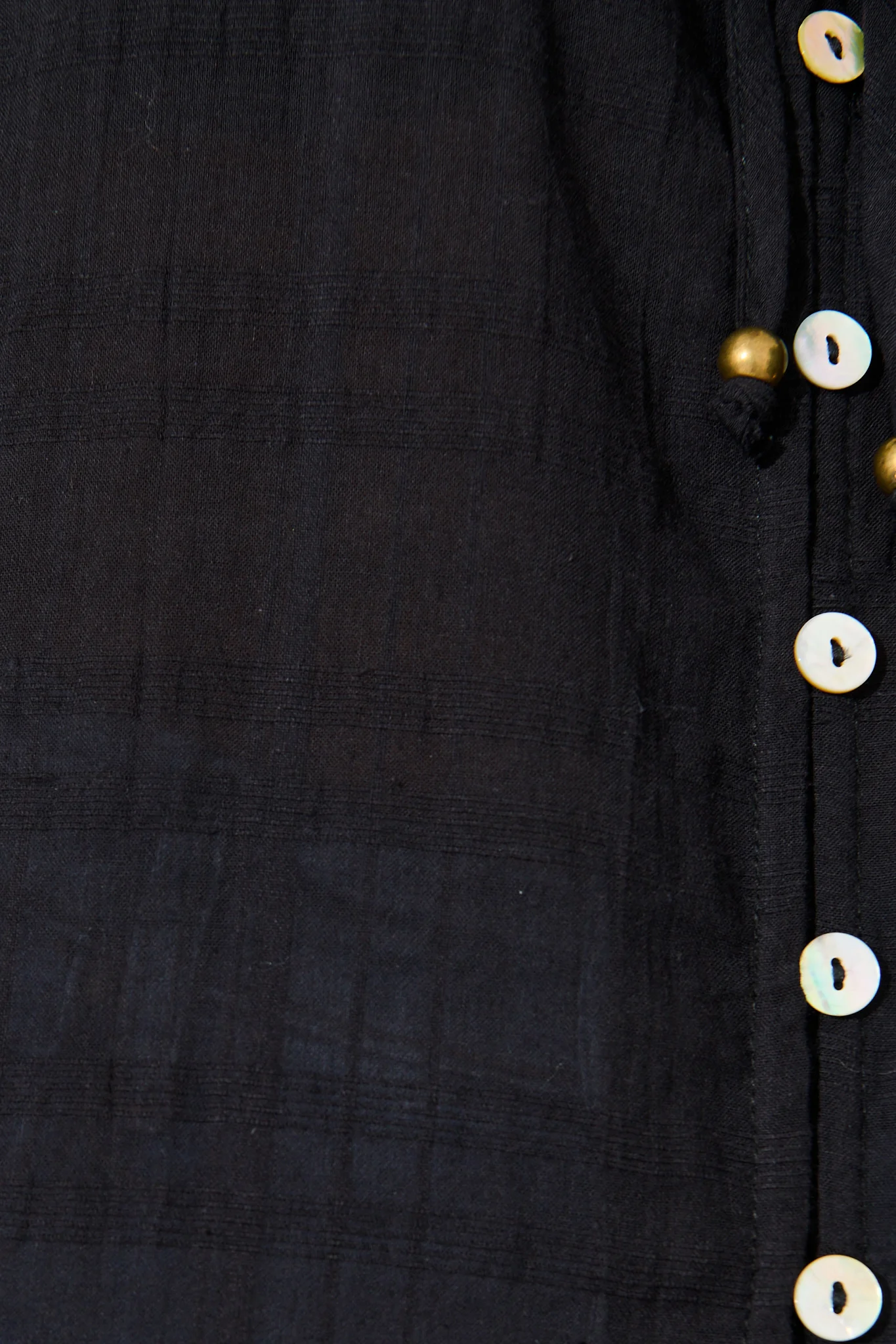 Donelle Shirt in Black Cotton - Image 6