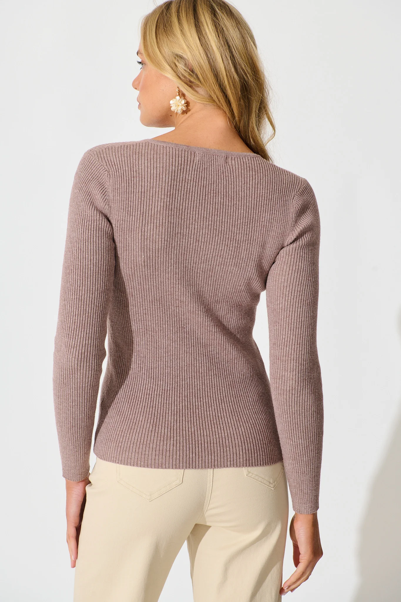 Dover Heights Knit In Taupe - Image 3