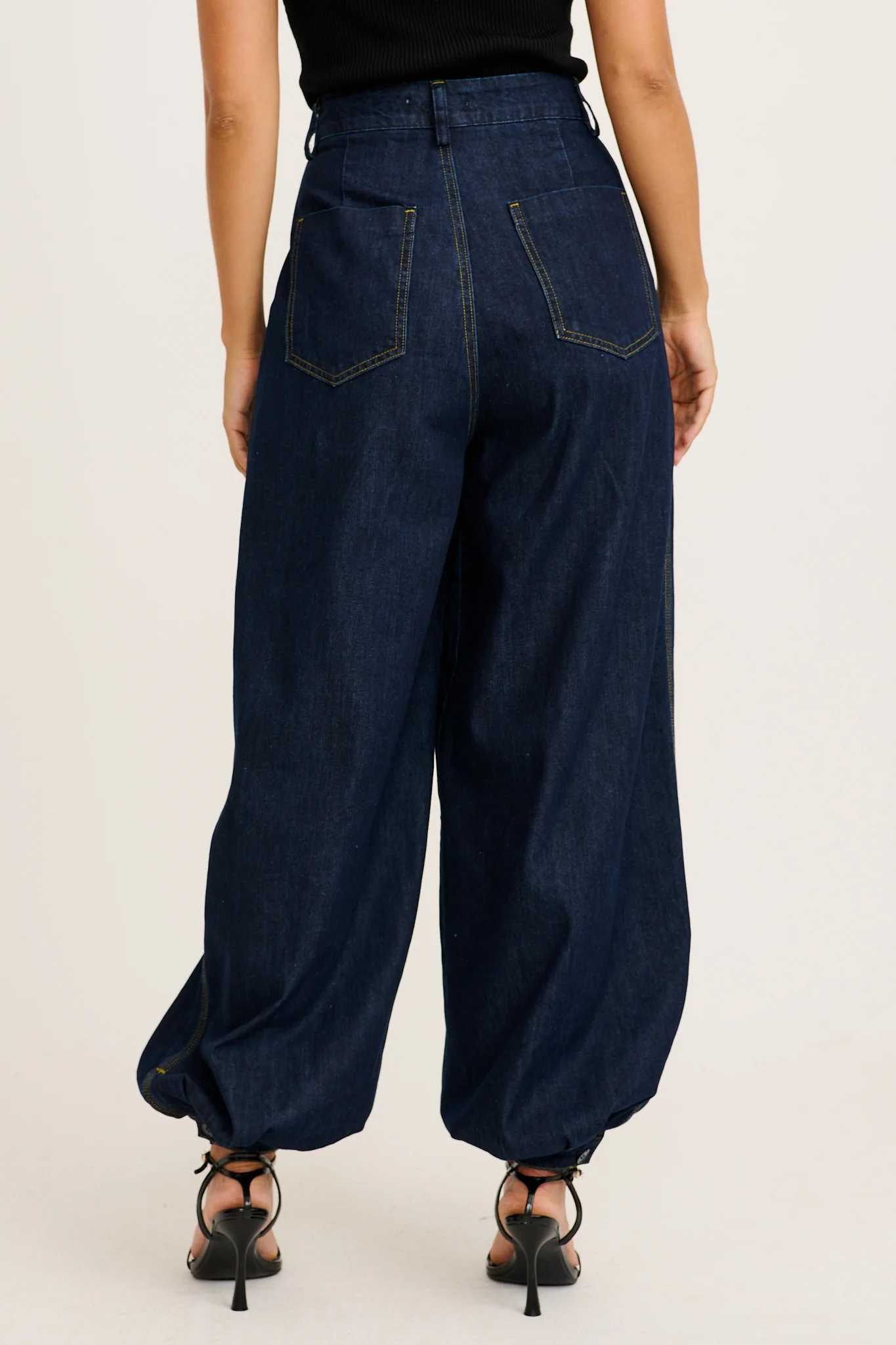 Drew Balloon Pant in Indigo Denim - Image 7