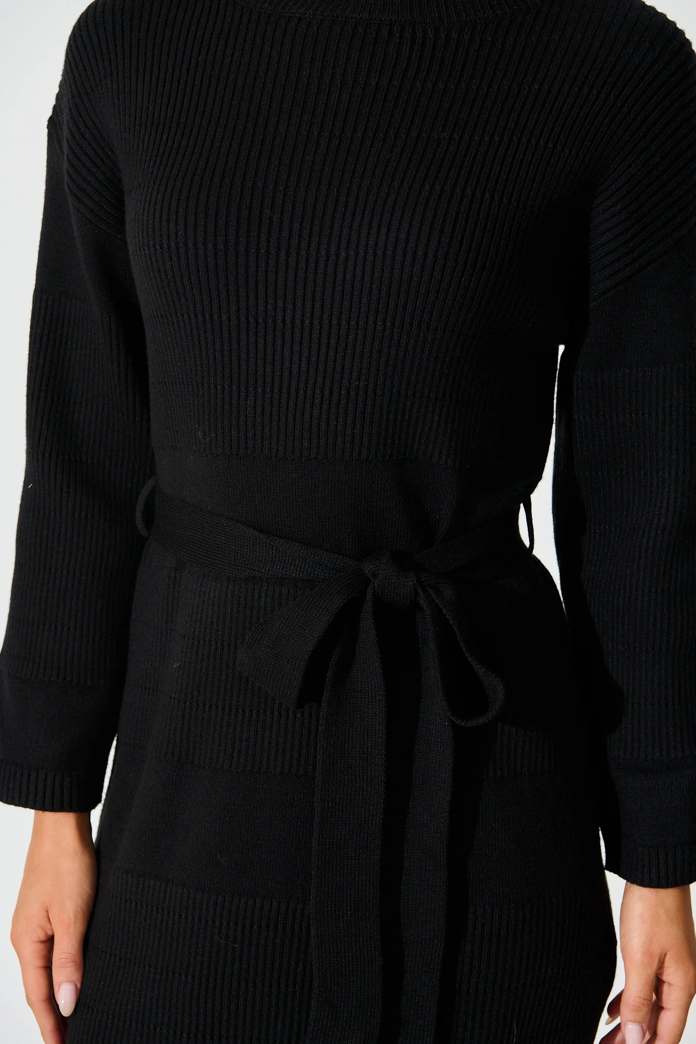 Dune Knit Dress in Black - Image 5