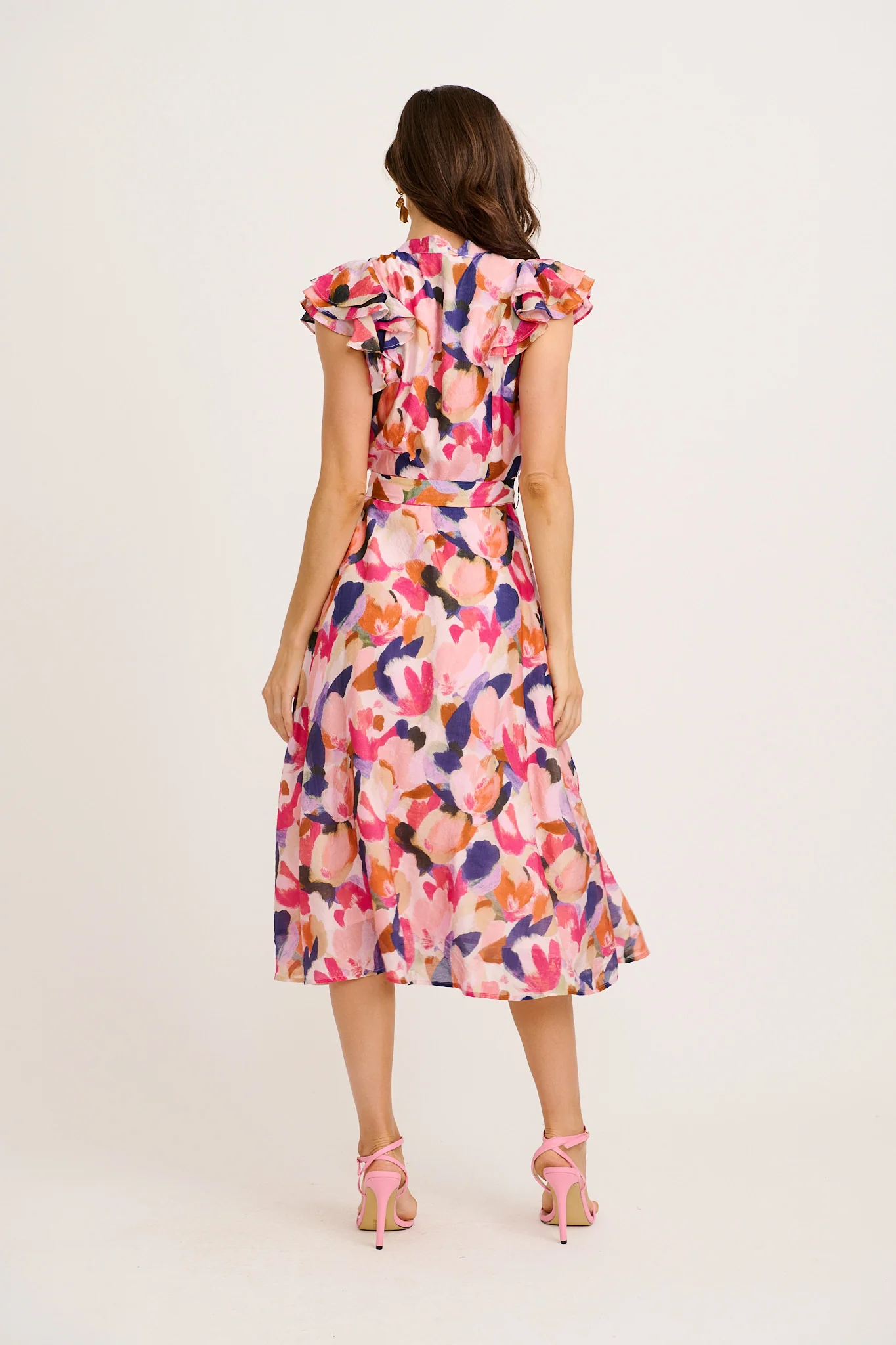 Dusk Desire Midi Dress in Multi Print - Image 9