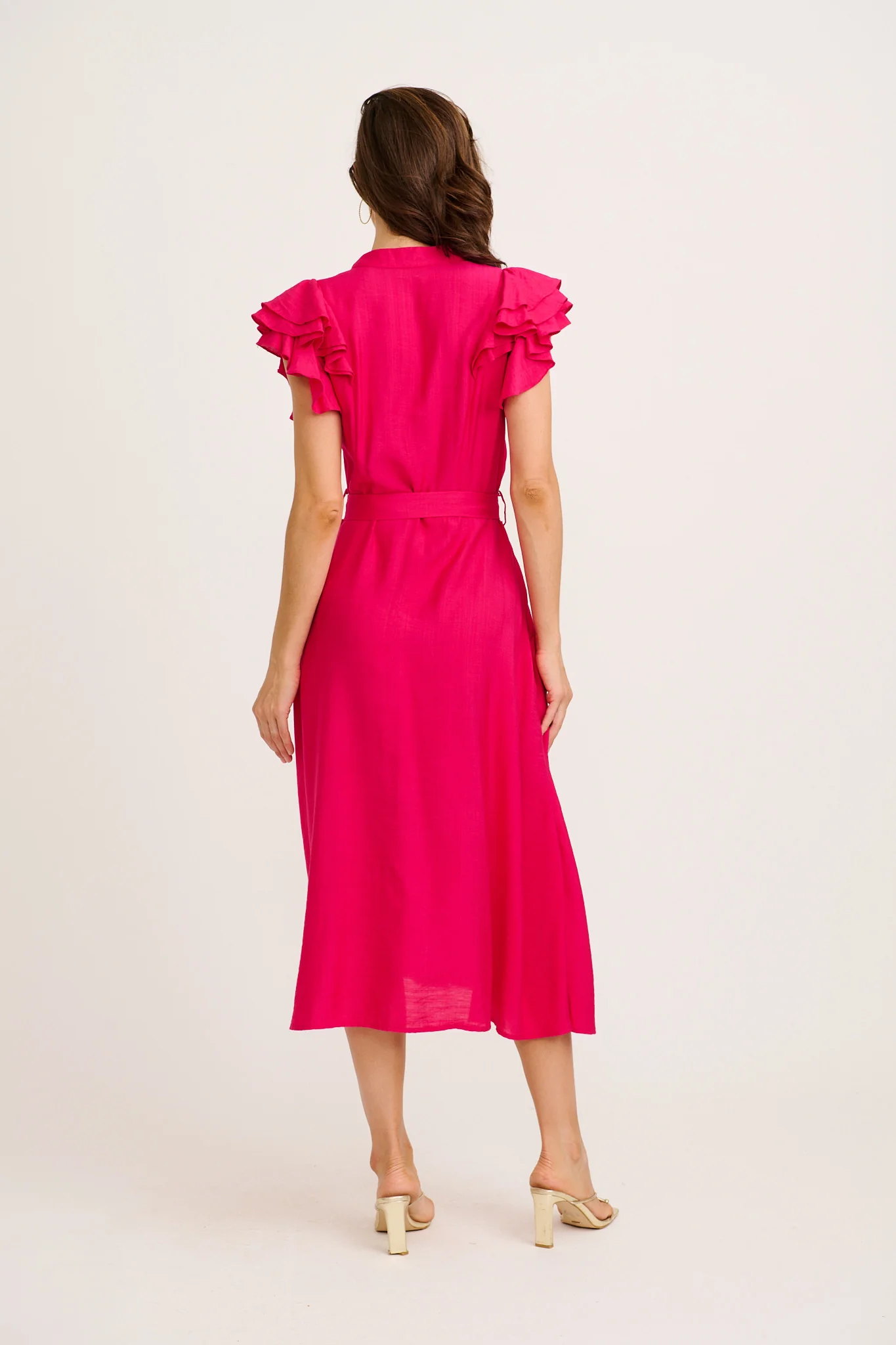 Dusk Desire Midi Dress in Pink - Image 9