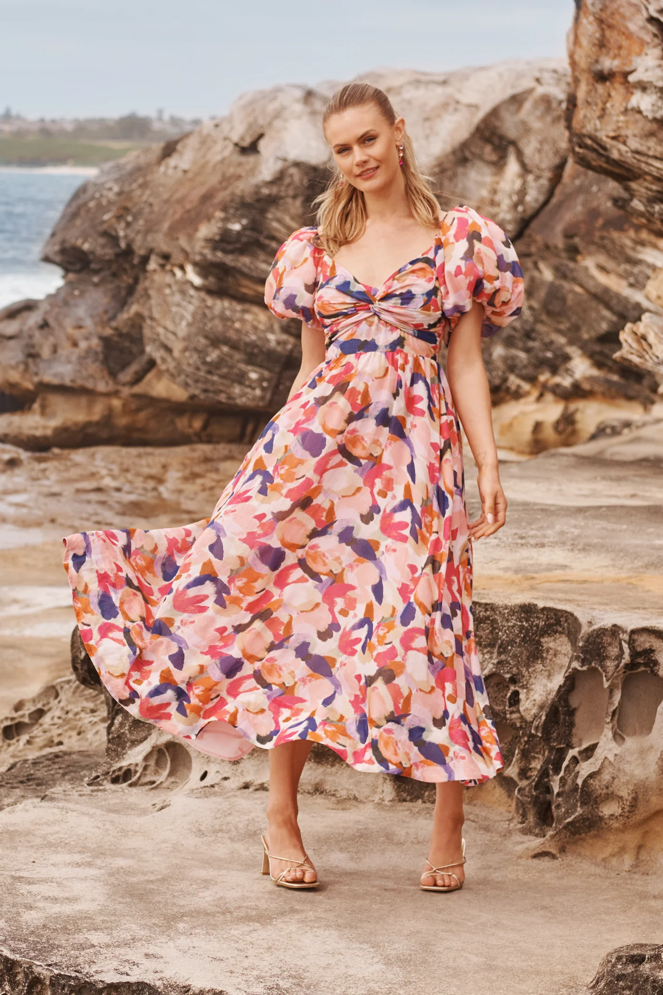 Effortless Luxe Maxi Dress in Multi Print