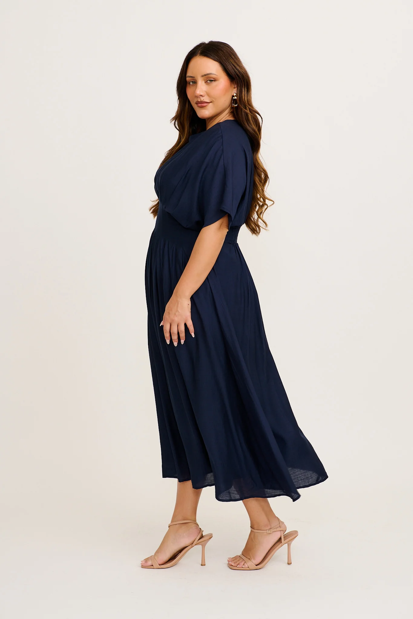 Elegance Echo Maxi Dress in Navy - Image 8
