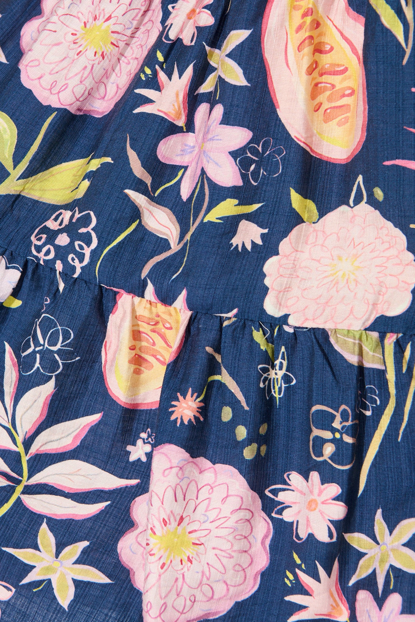 Elina Dress in Navy with Multi Floral - Image 6
